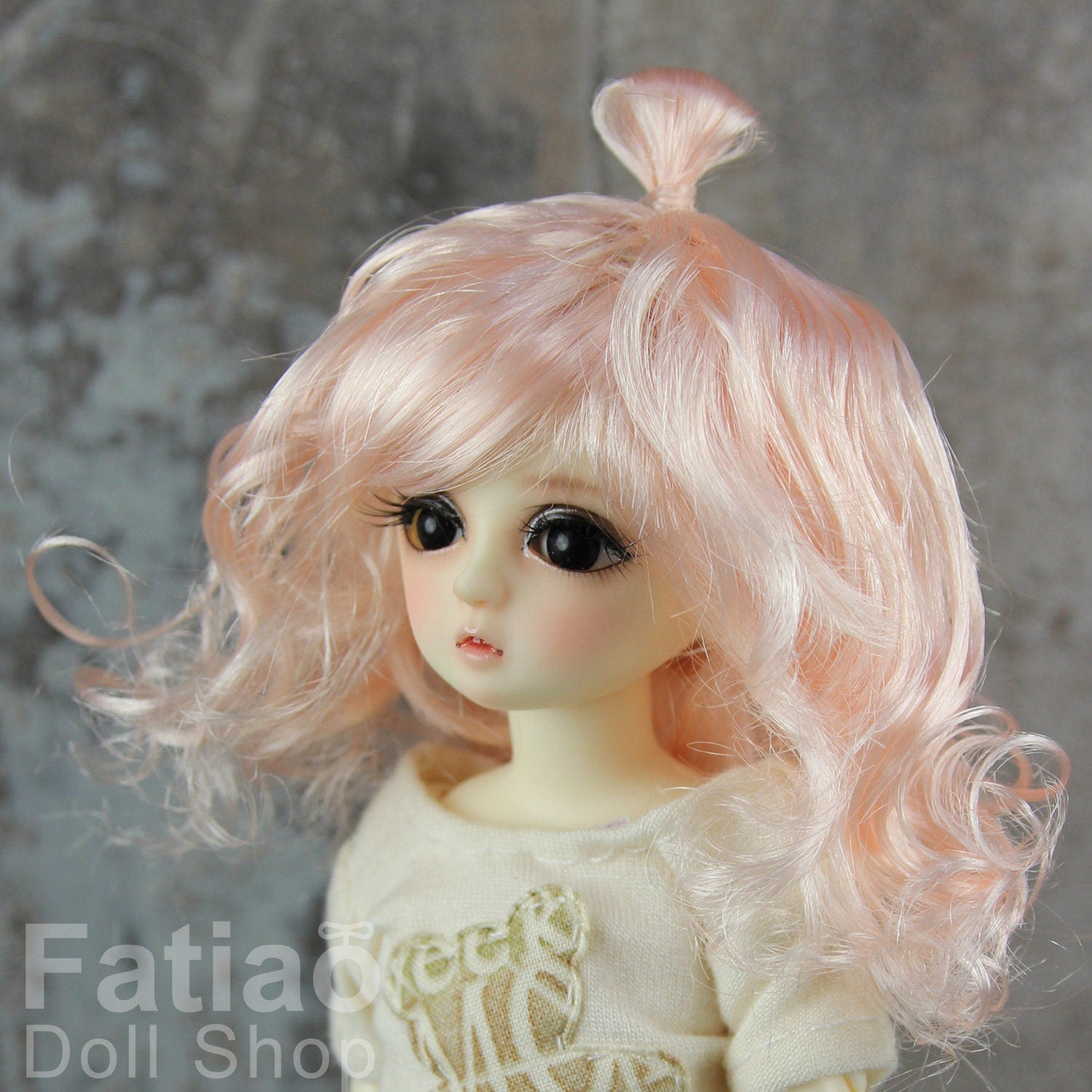 Fatiao - New Dollfie little pullip DAL Nendoroid BJD Dolls Wig - size 4-5" - Light Pink