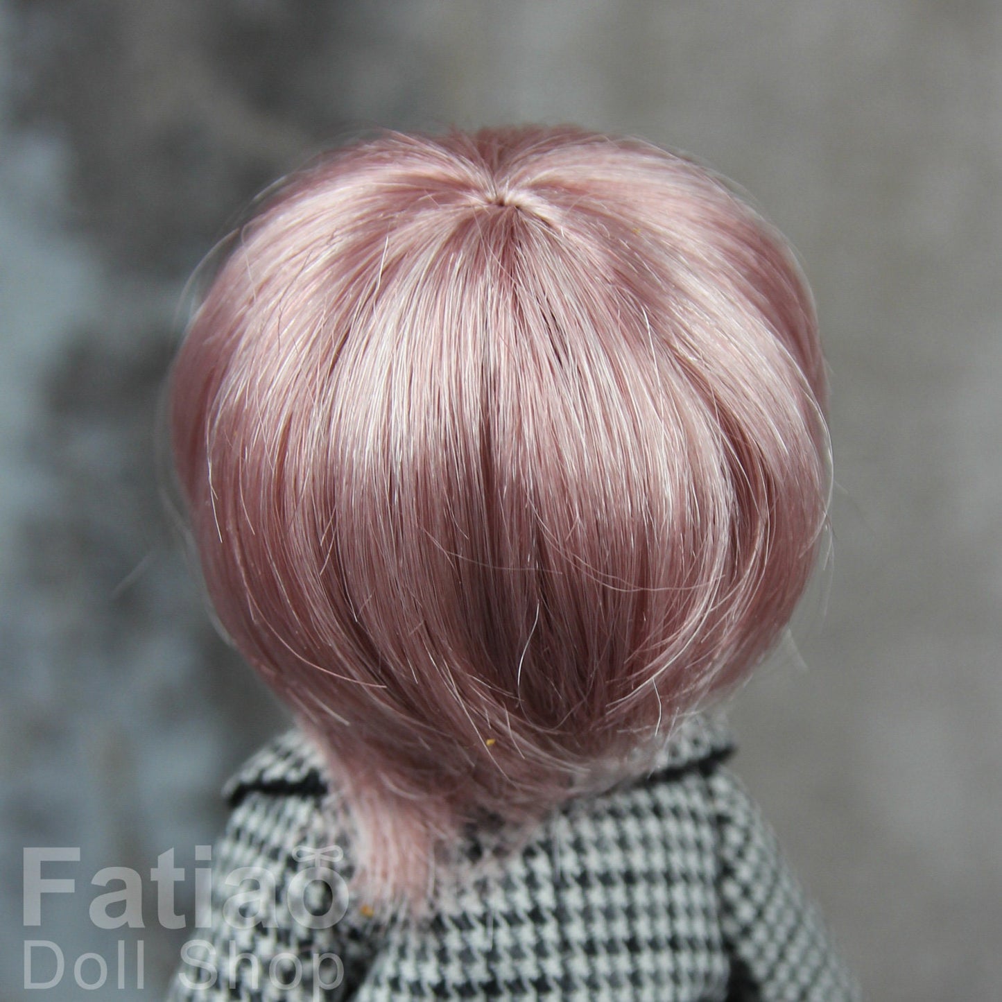Fatiao - New BJD Dollfie pukipuki BF Pocket 3-4" Doll Wig - Deep Pink