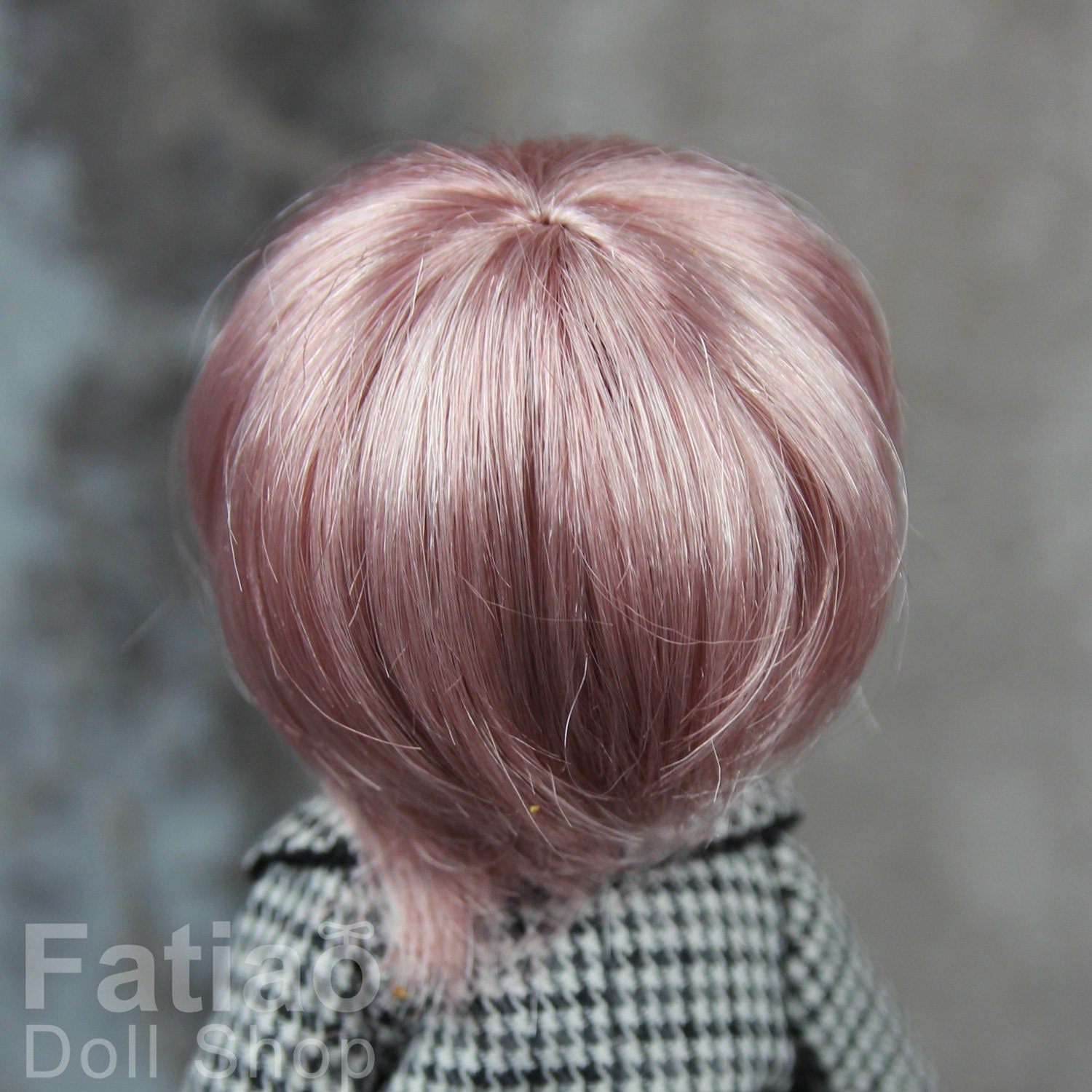 Fatiao - New BJD Dollfie pukipuki BF Pocket 3-4" Doll Wig - Deep Pink