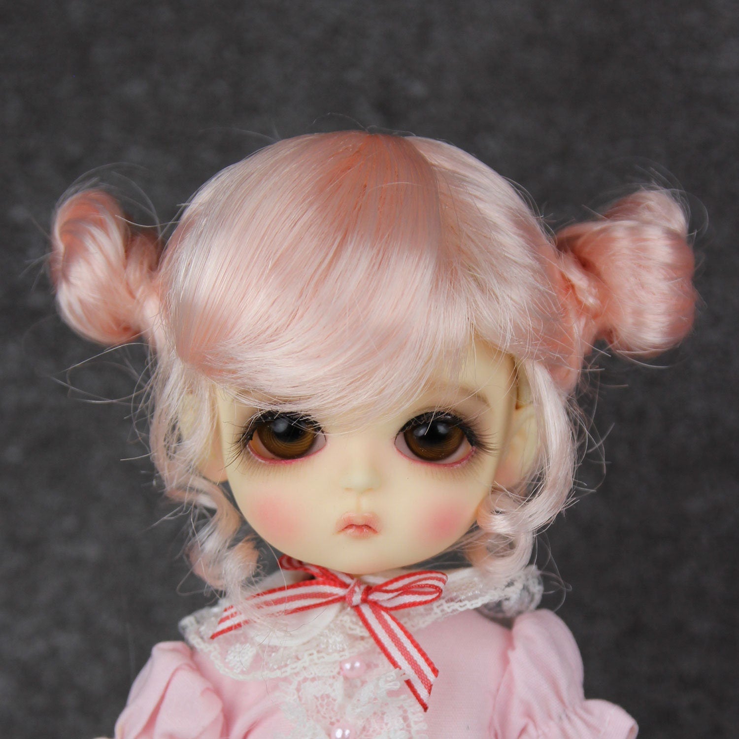 Fatiao - BJD Dollfie Lati Yellow Pukifee 5-6" Angel Doll Wig - Light Pink
