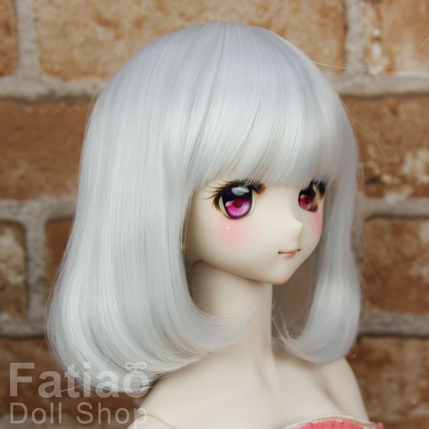 Fatiao - New Dollfie SD 1/3 BJD DD Dolls long Wig size 8-9" - silver white