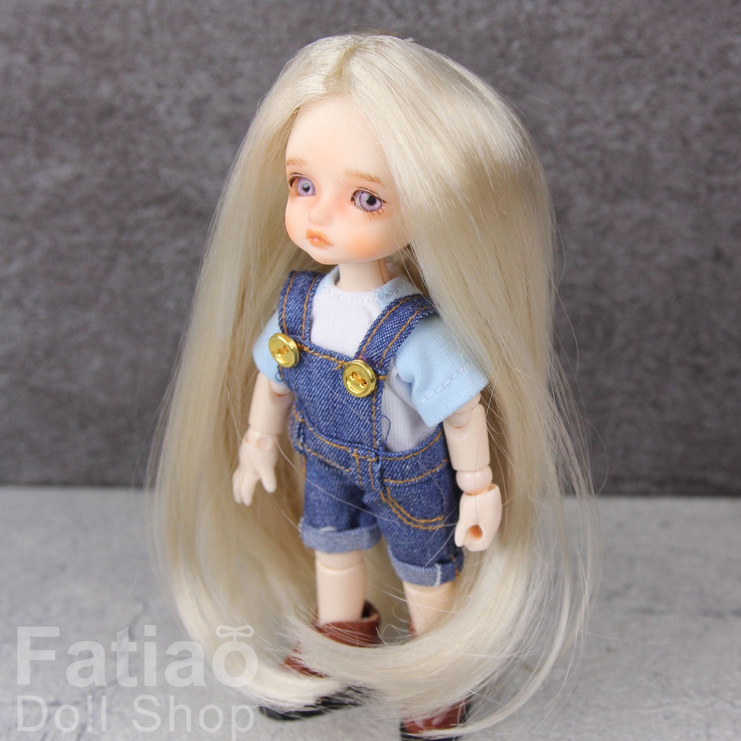Fatiao - New BJD Dollfie pukipuki BF Pocket 4" Doll Wig - Blonde