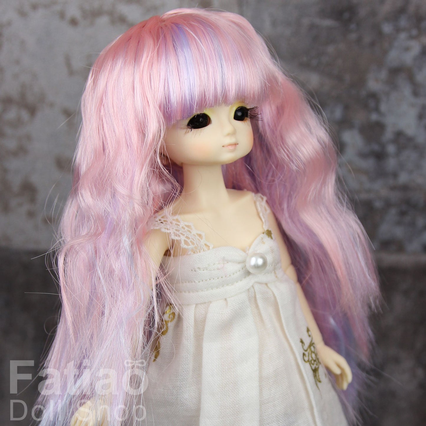 Fatiao - New Dollfie little pullip DAL Nendoroid BJD Dolls Wig - size 4-5 inch - Pink purple