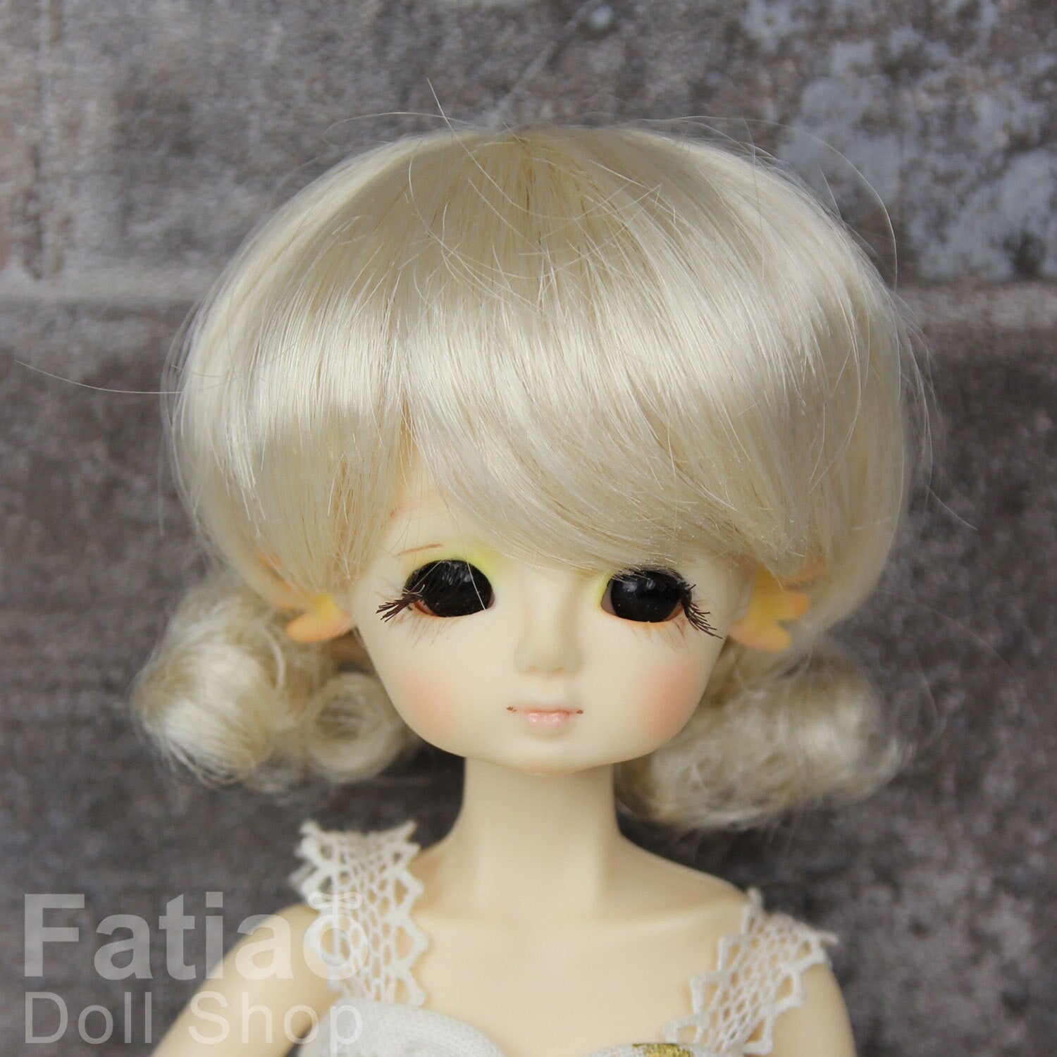 Fatiao - New Dollfie little pullip DAL Nendoroid BJD Dolls Wig - size 4-5" - Blonde
