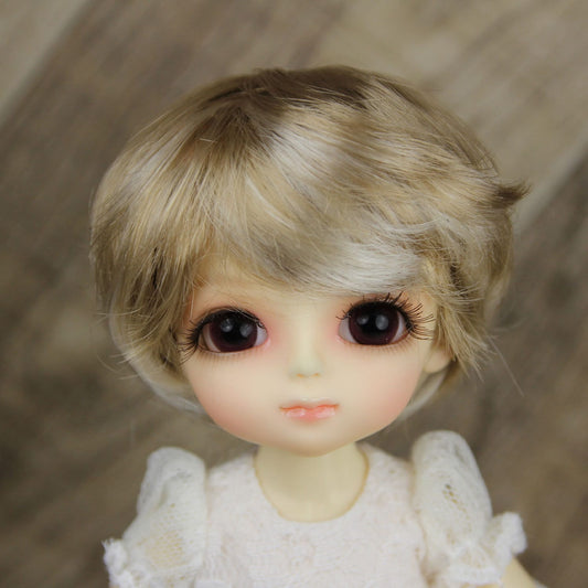 Fatiao - Dollfie Lati Yellow Pukifee 5-6" Angel Doll Wig - Latte & Blonde