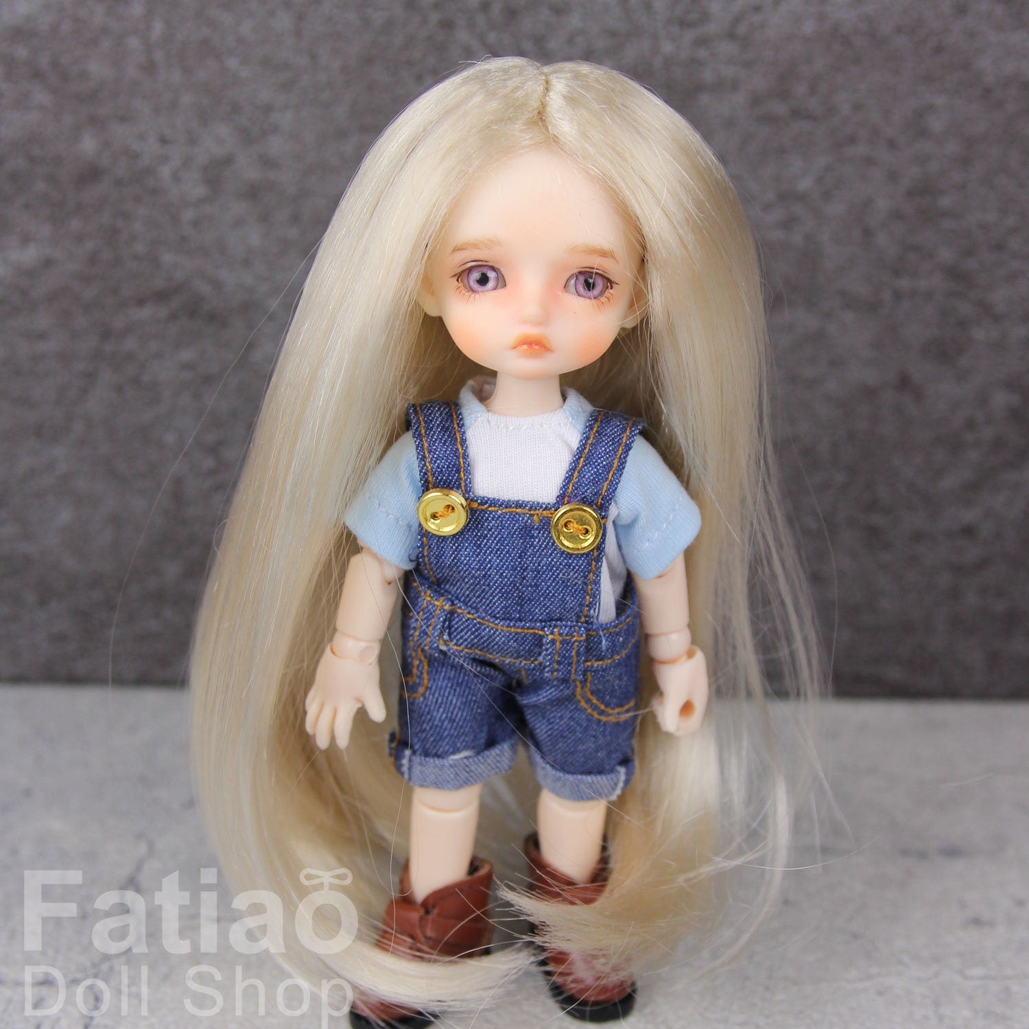 Fatiao - New BJD Dollfie pukipuki BF Pocket 4" Doll Wig - Blonde