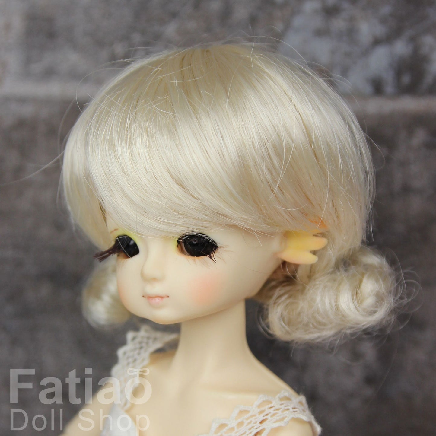 Fatiao - New Dollfie little pullip DAL Nendoroid BJD Dolls Wig - size 4-5" - Blonde