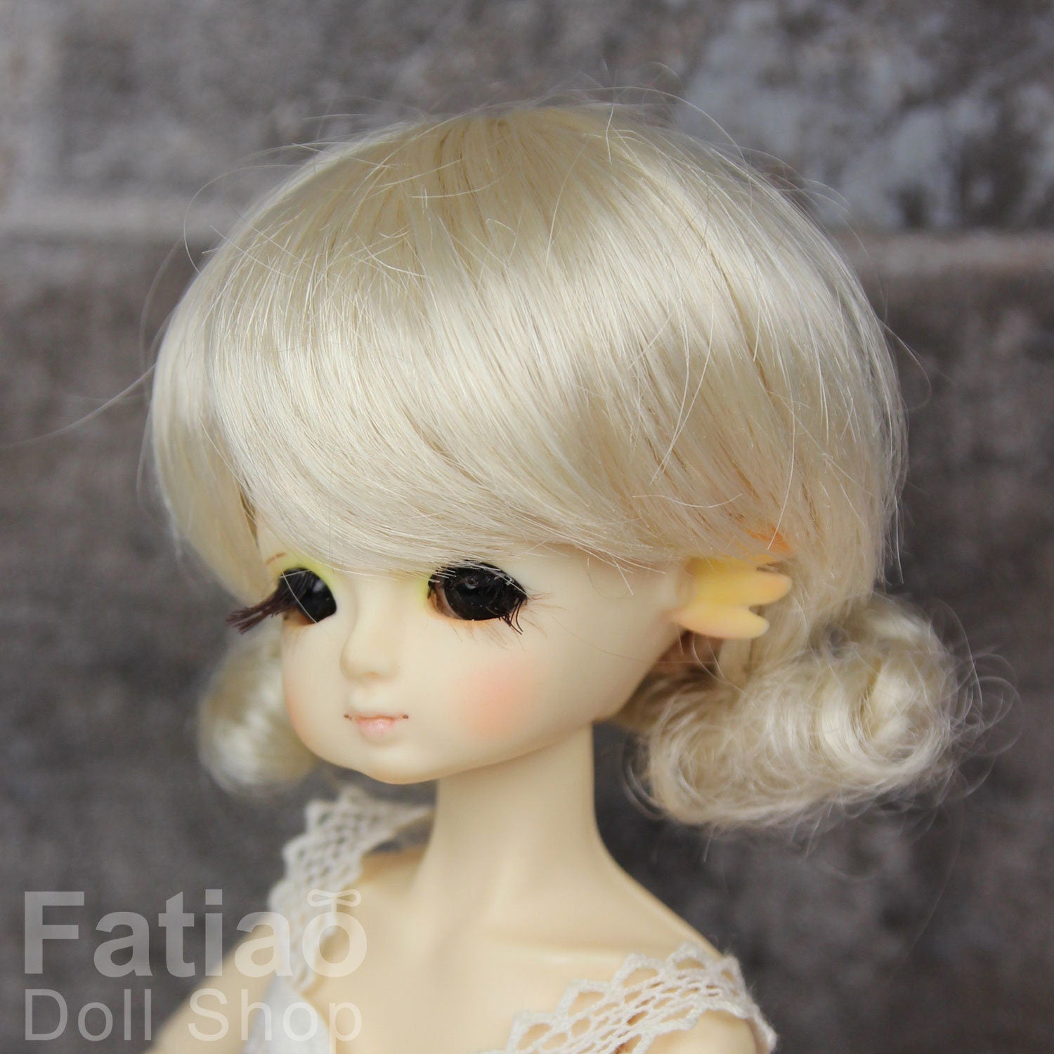 Fatiao - New Dollfie little pullip DAL Nendoroid BJD Dolls Wig - size 4-5" - Blonde
