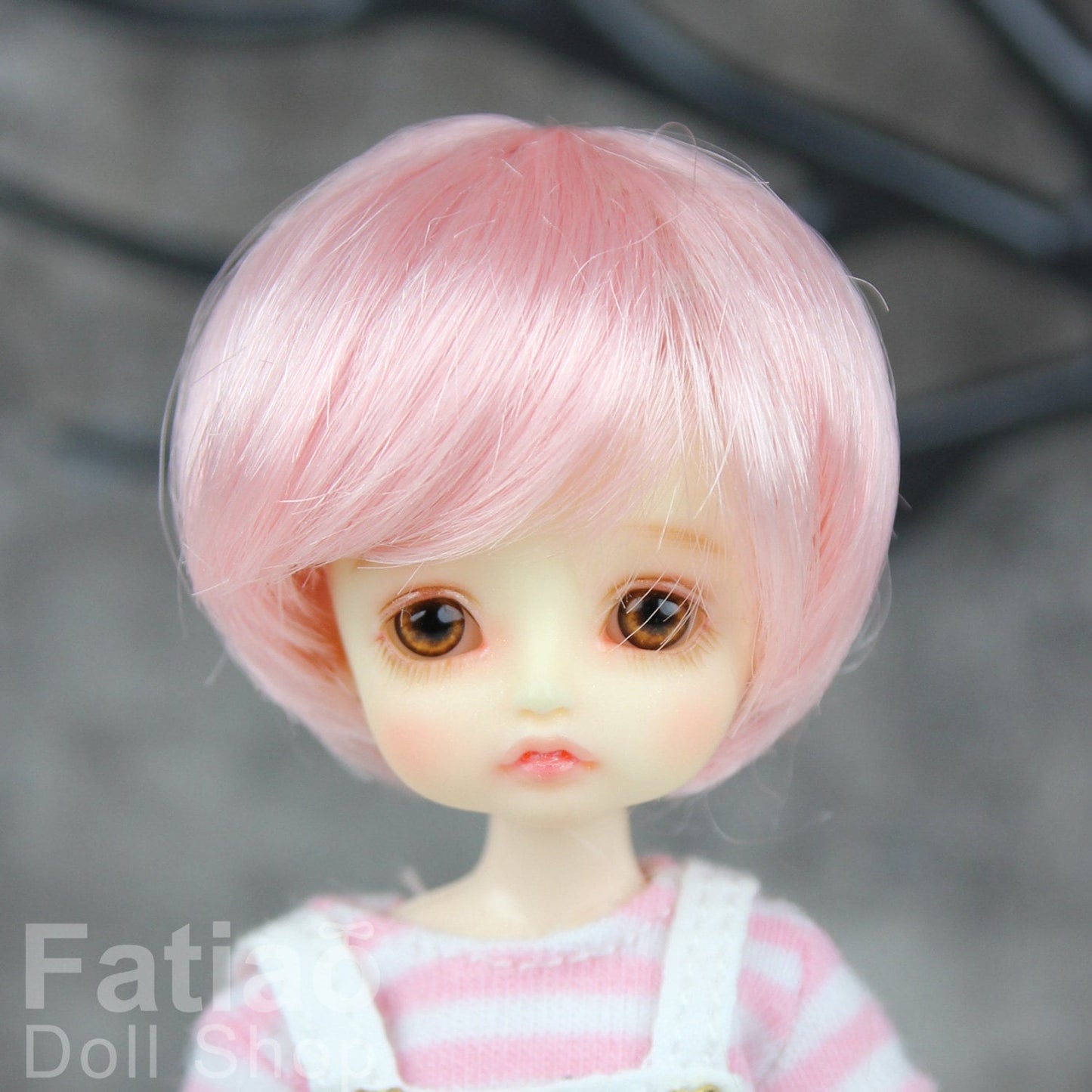 Fatiao - New BJD Dollfie pukipuki BF Pocket 3-4" Doll Wig - Pink