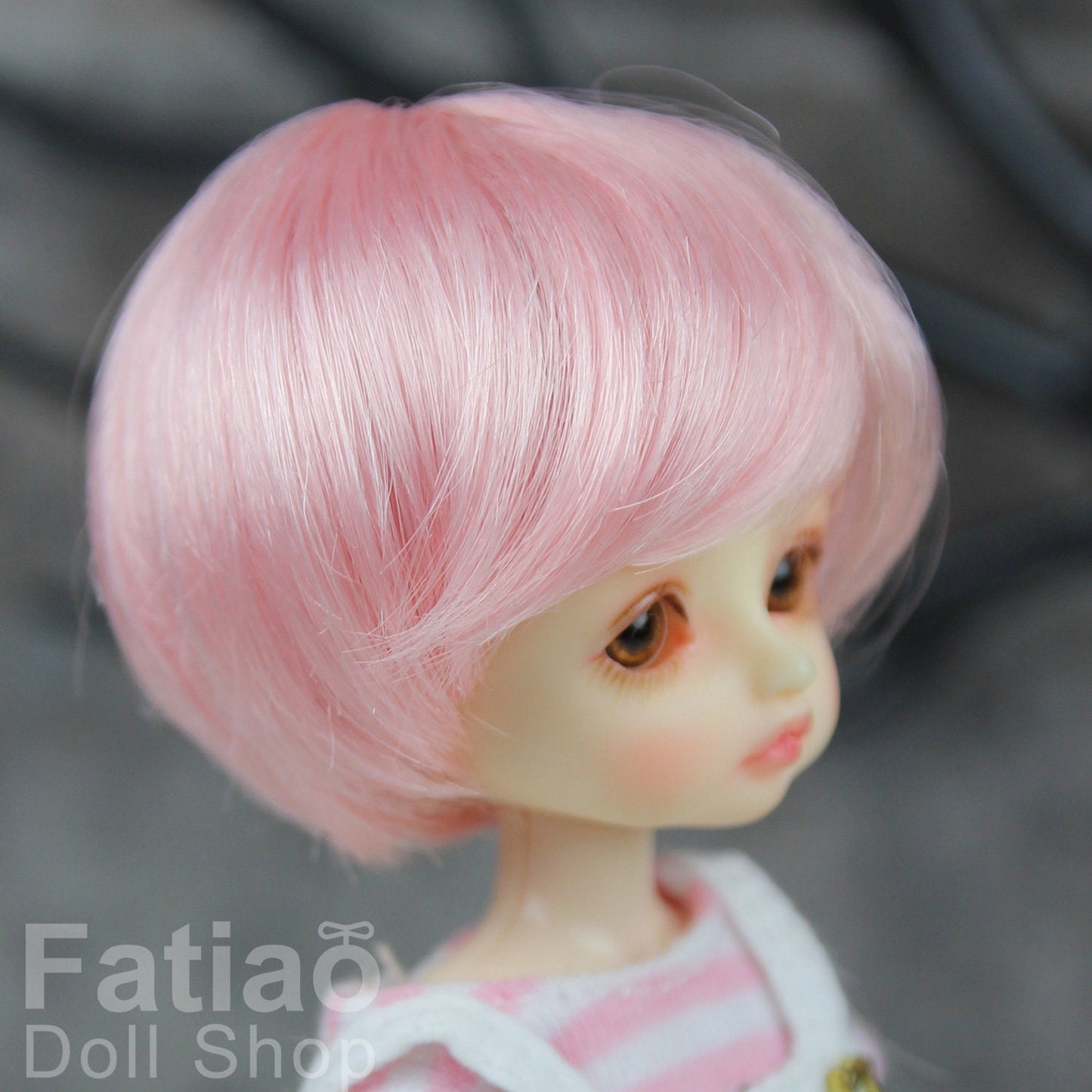 Fatiao - New BJD Dollfie pukipuki BF Pocket 3-4" Doll Wig - Pink