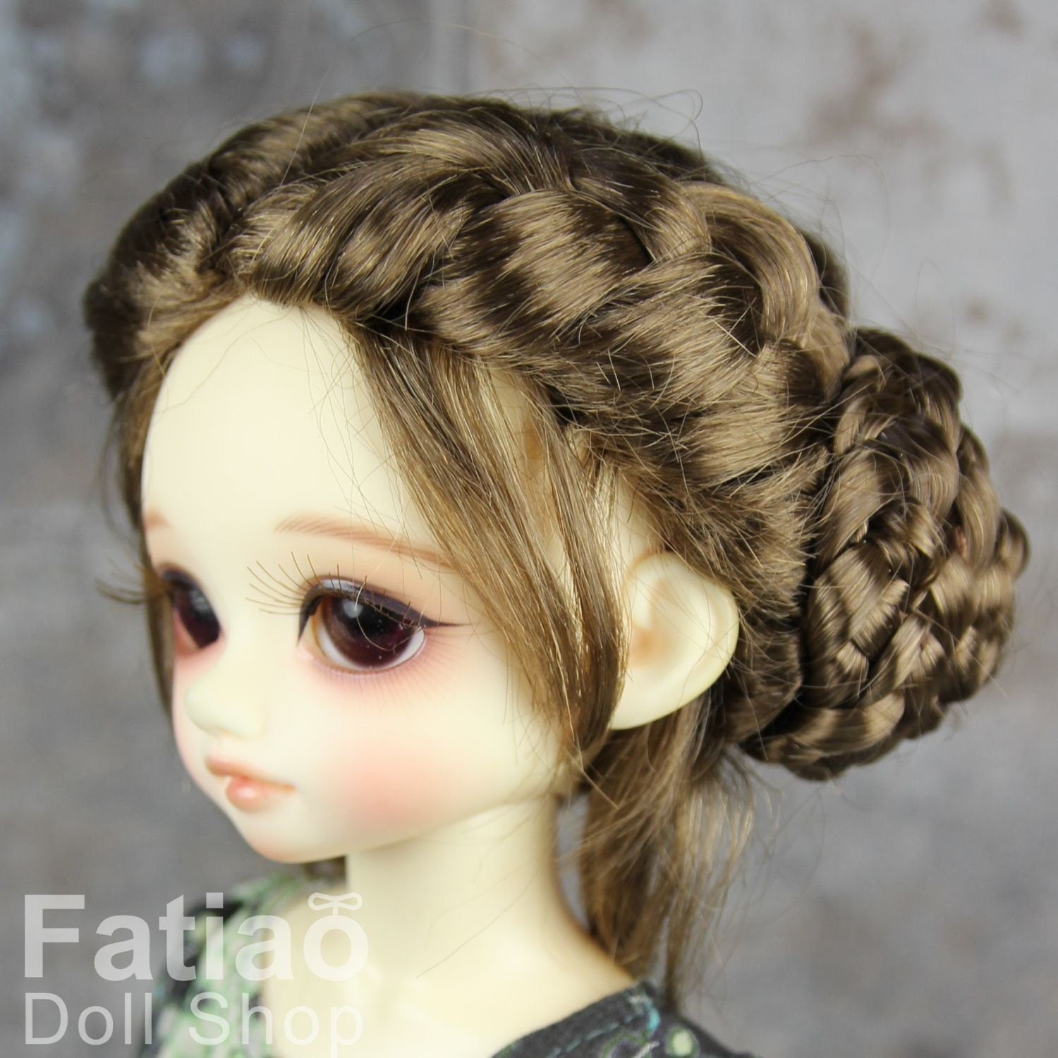 Fatiao - New Dolls Wig Dollfie Yo-SD 1/6 BJD 6-7" size - umber mix latte