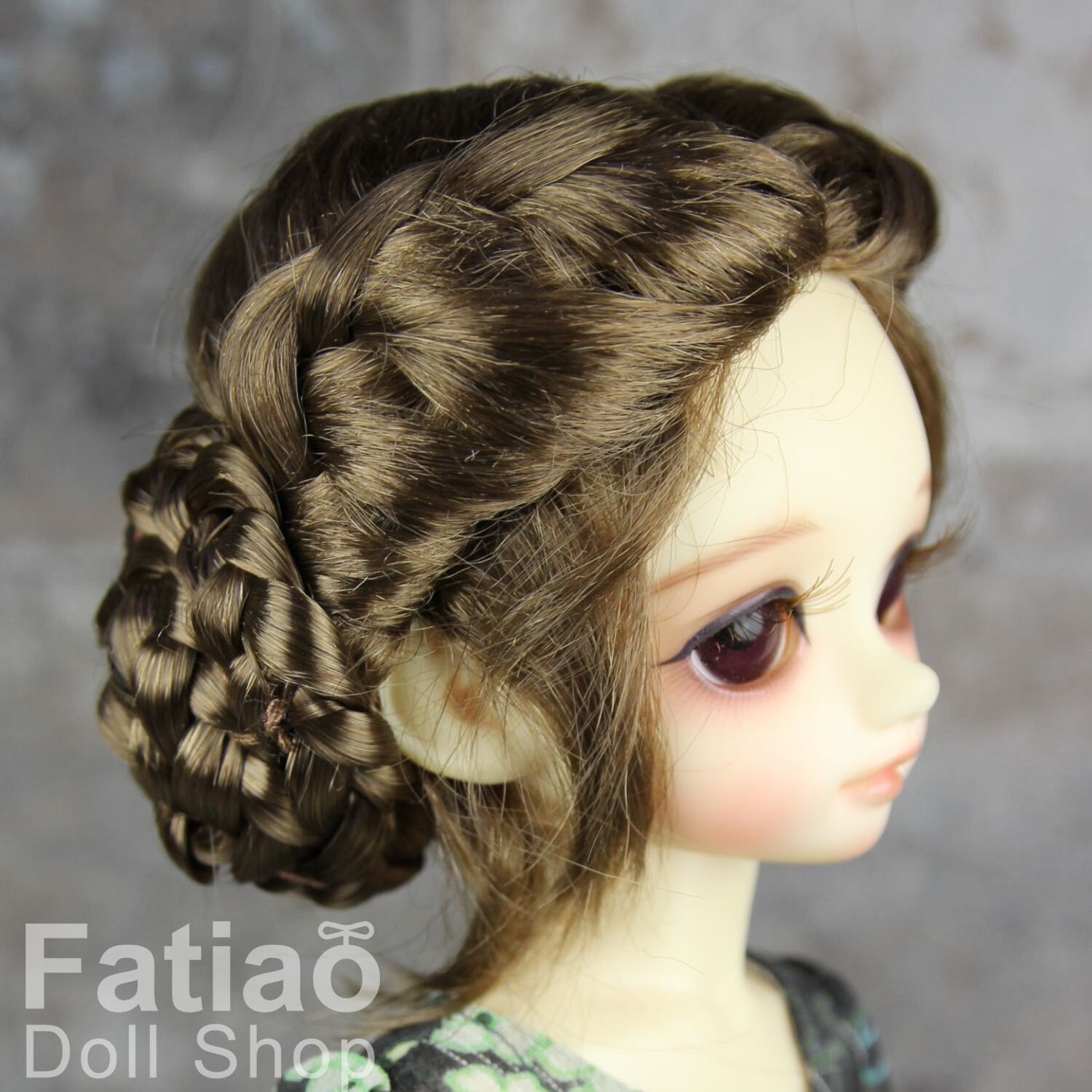 Fatiao - New Dolls Wig Dollfie Yo-SD 1/6 BJD 6-7" size - umber mix latte