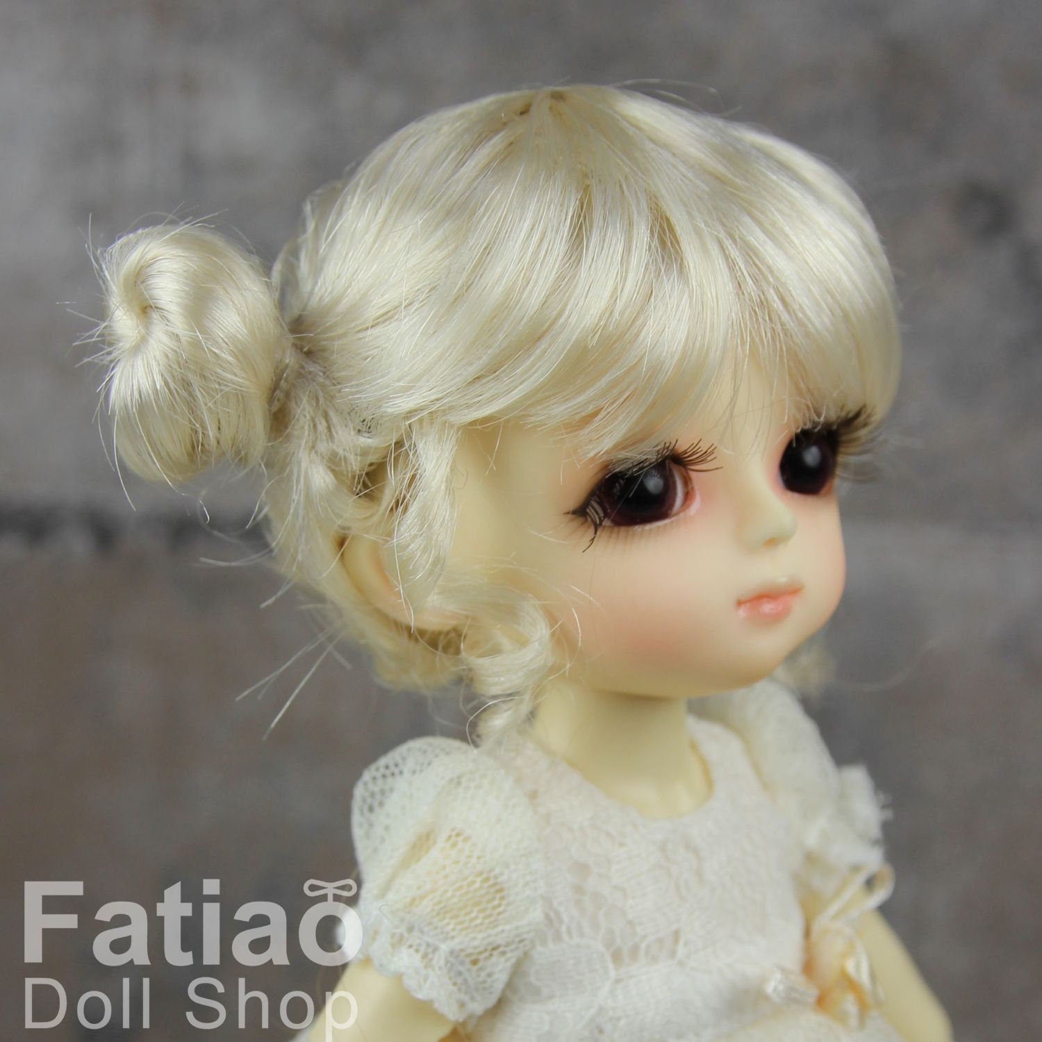 Fatiao - BJD Dollfie Lati Yellow Pukifee 5-6" Angel Doll Wig - Blonde