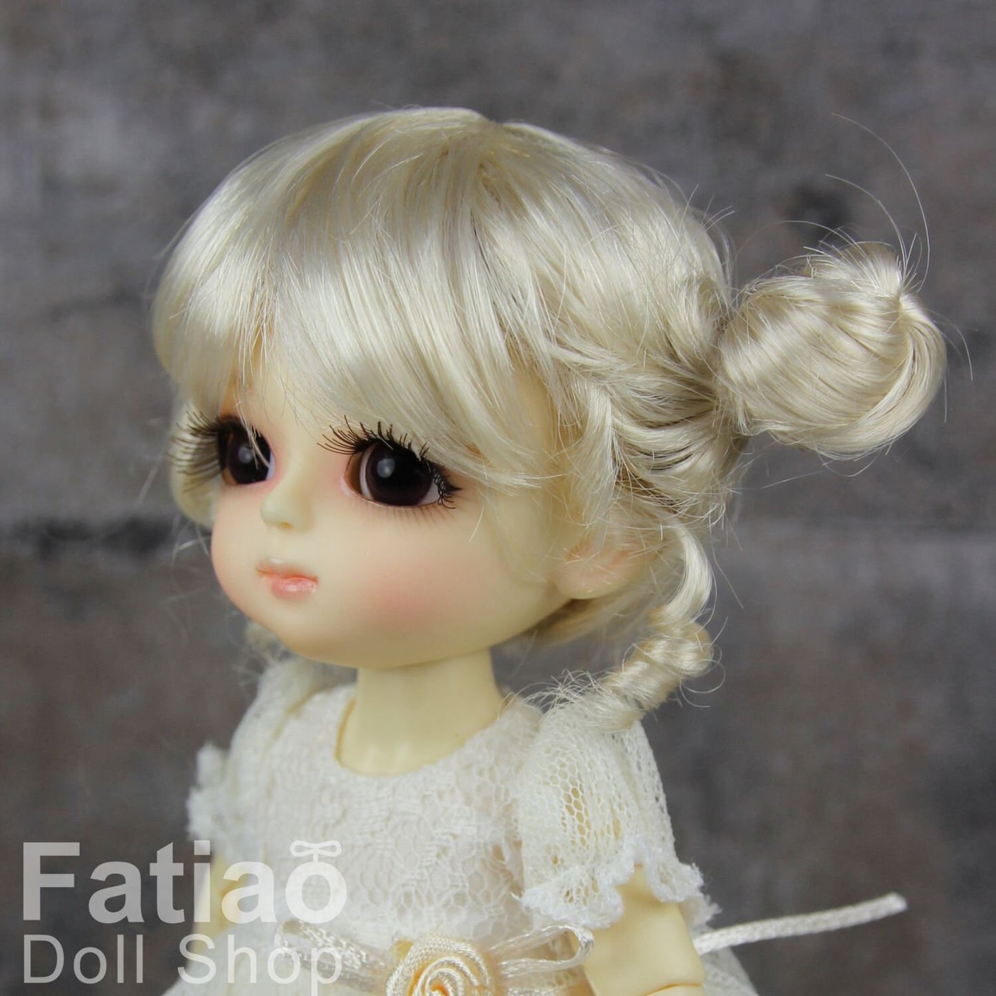 Fatiao - BJD Dollfie Lati Yellow Pukifee 5-6" Angel Doll Wig - Blonde