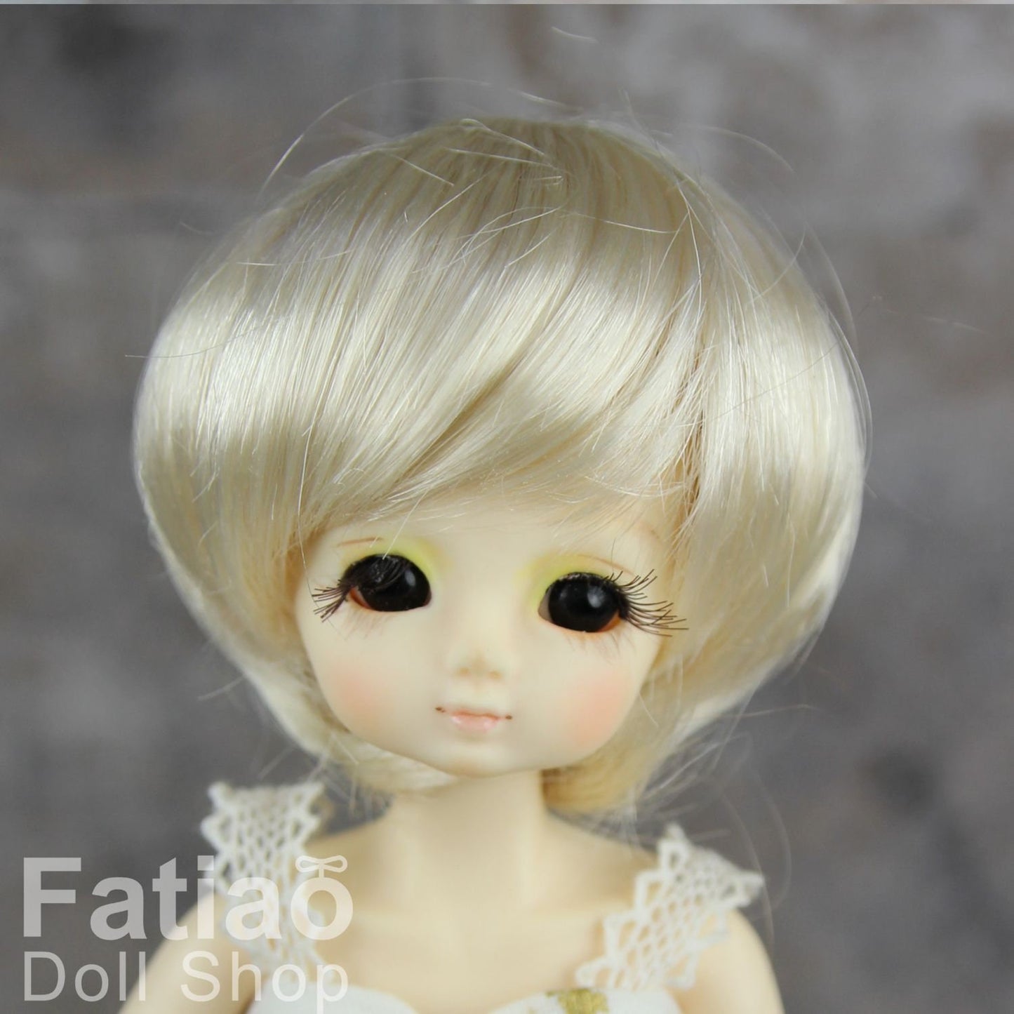 Fatiao - New Dollfie Bisou AI BJD Dolls Wig - size 4-5" - Blonde