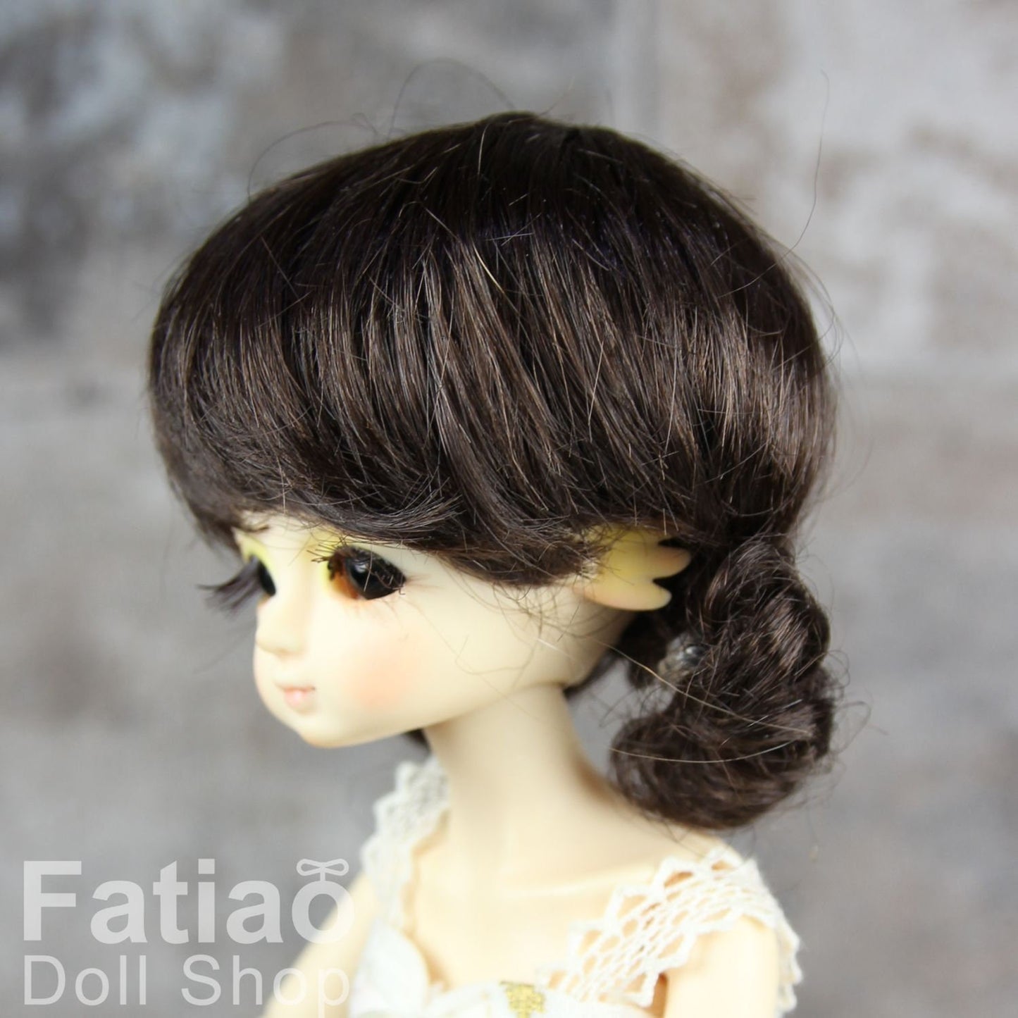 Fatiao - New Dollfie little pullip DAL Nendoroid BJD Dolls Wig - size 4-5" - Deep Brown