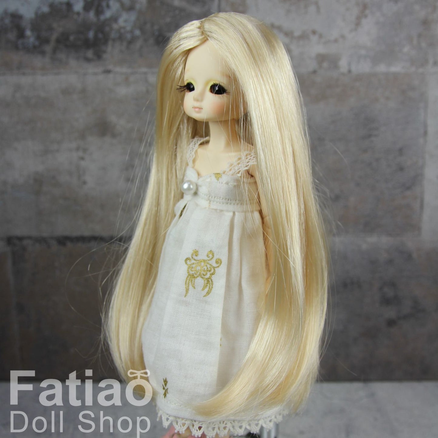 Fatiao - New Dollfie little pullip DAL Nendoroid BJD Dolls Wig - size 4-5" - Blonde
