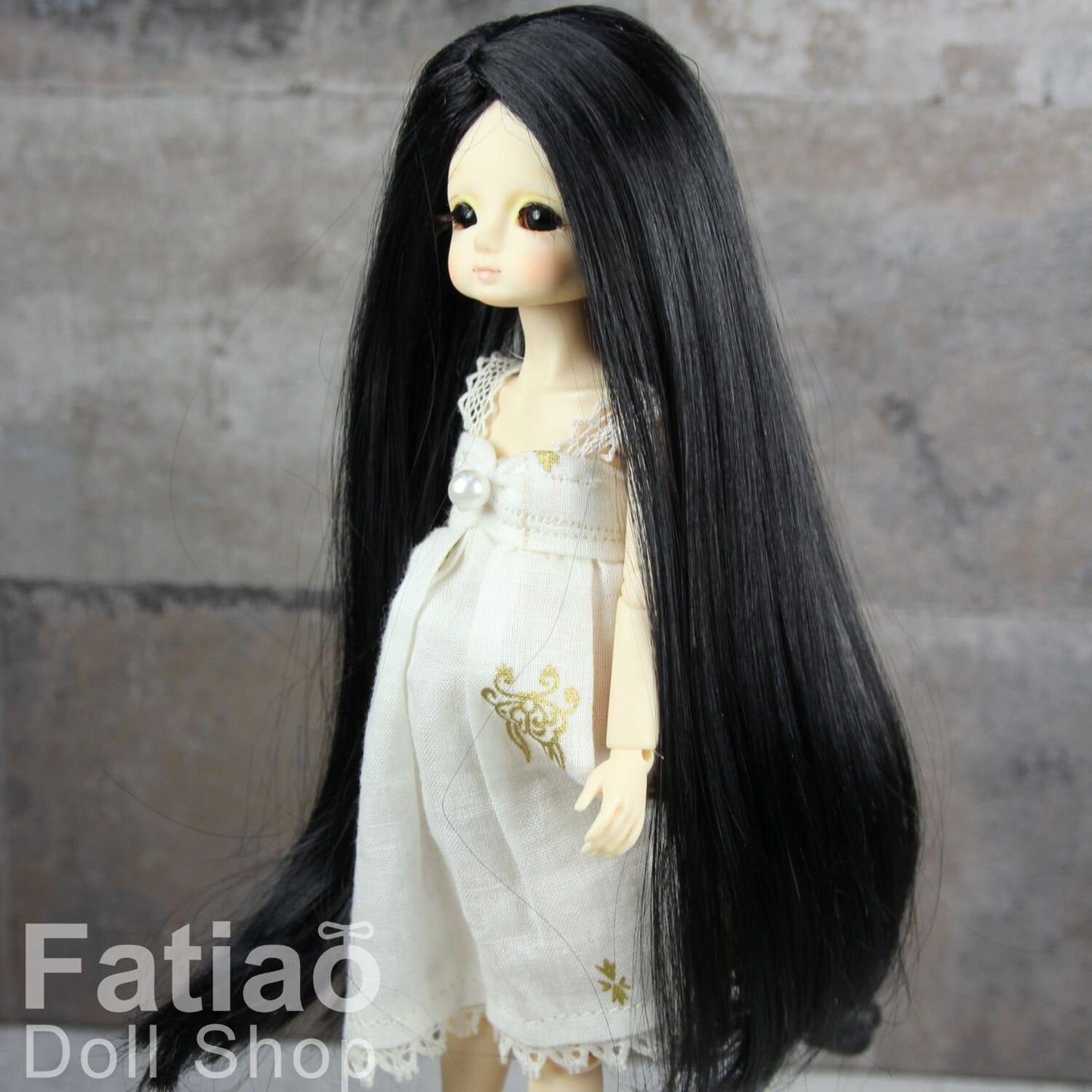 Fatiao - New Dollfie little pullip DAL Nendoroid BJD Dolls Wig - size 4-5" - Black