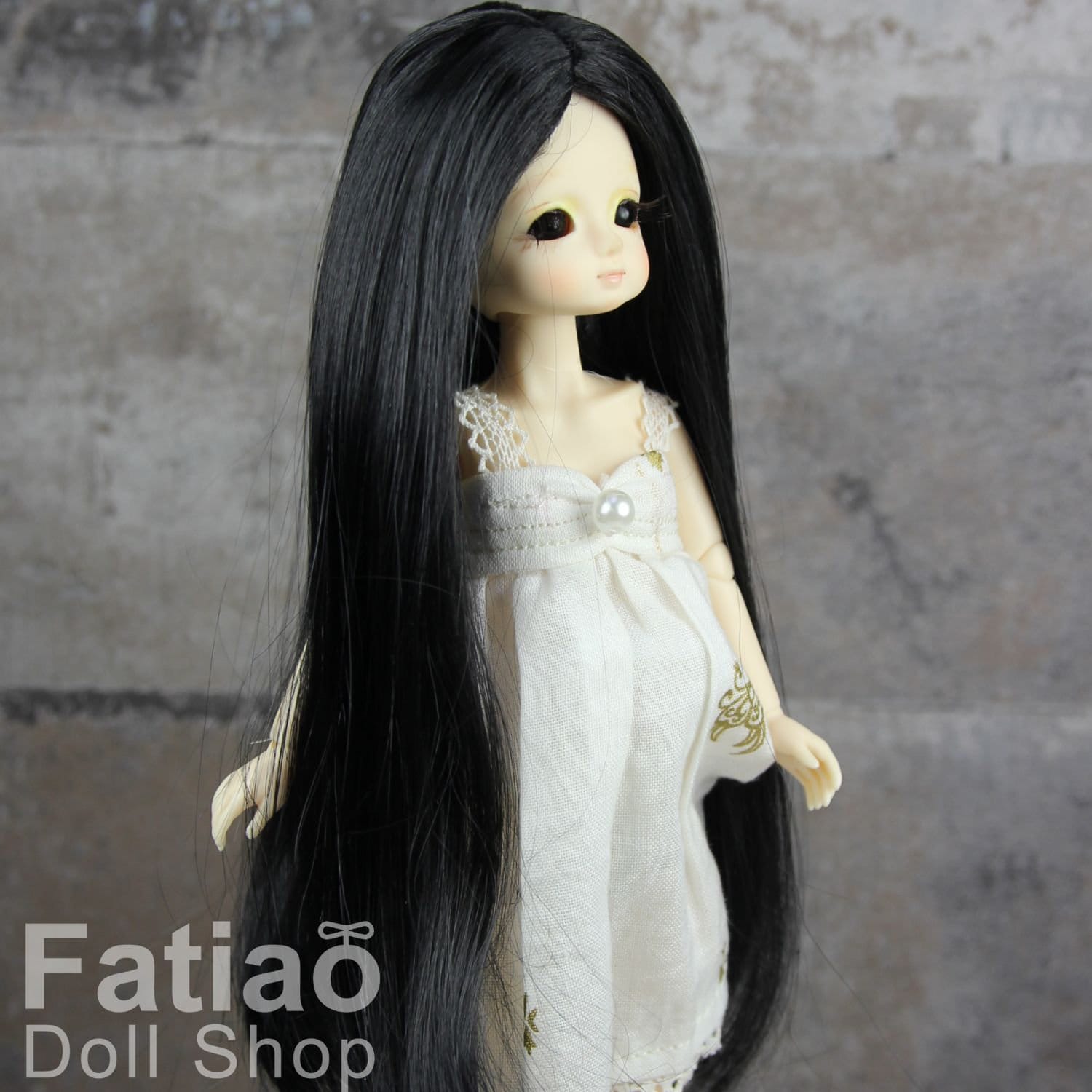 Fatiao - New Dollfie little pullip DAL Nendoroid BJD Dolls Wig - size 4-5" - Black