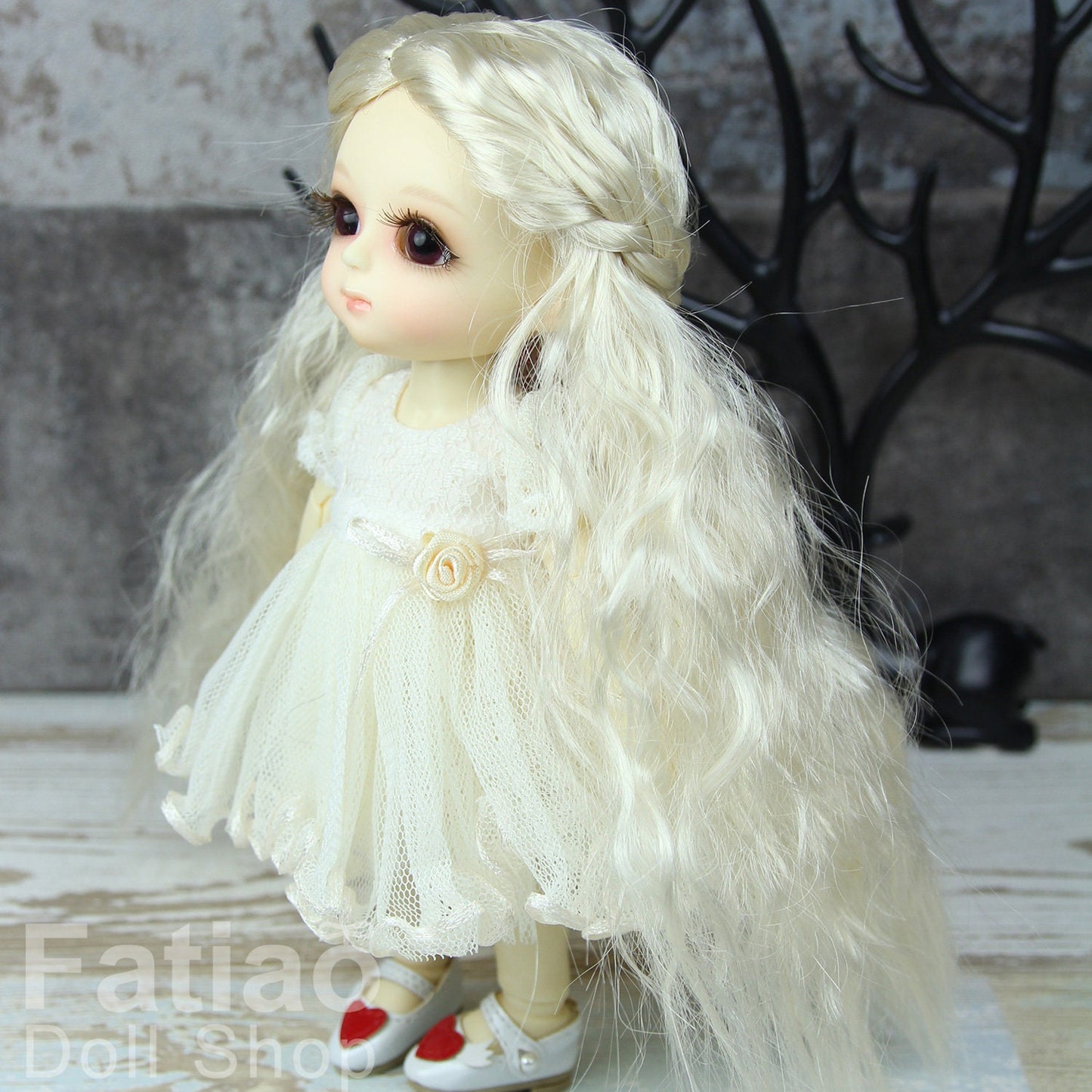 Fatiao - BJD Dollfie Lati Yellow Pukifee 5-6" Doll Wig - Blonde