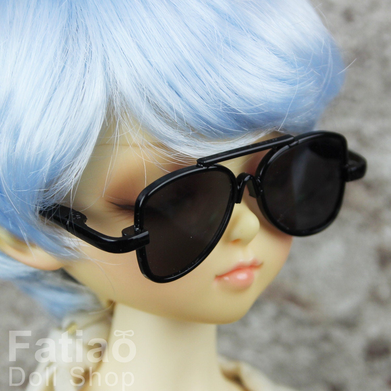 New fashion Dolls Round frame glasses fit 1/4 BJD MSD mini Super Dollfie - Black