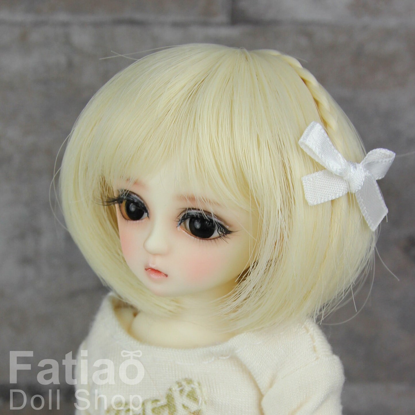 Fatiao - New BJD Dollfie Bluefairy 4-5" Doll Wig - Blonde