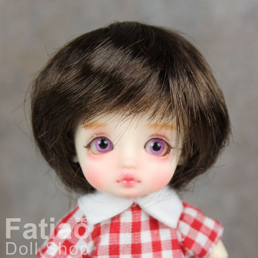 Fatiao - New BJD Dollfie pukipuki BF Pocket 3-4" Doll Wig - Dark Brown