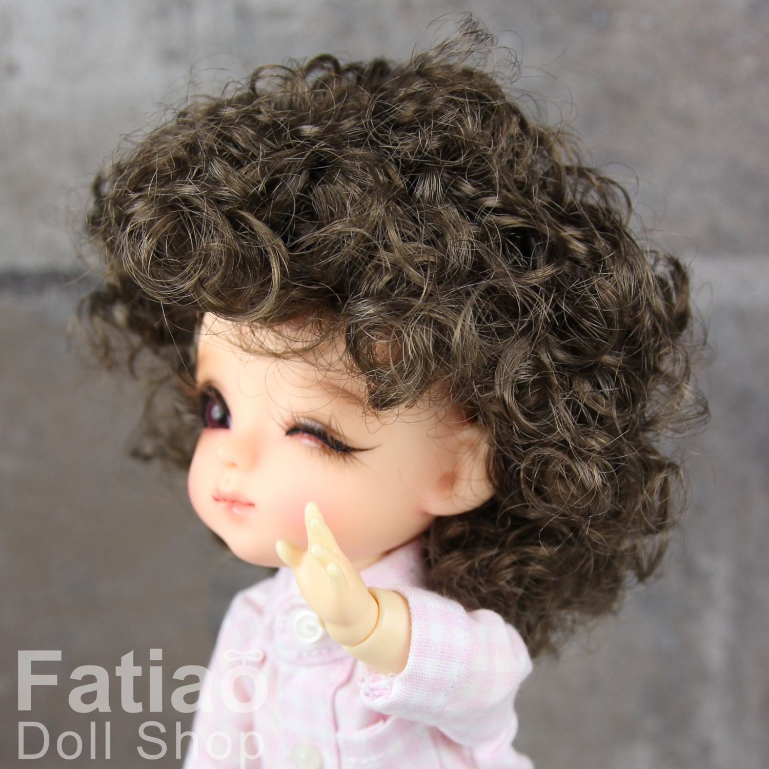 Fatiao - BJD Dollfie Lati Yellow Pukifee 5-6" Doll Wig - umber