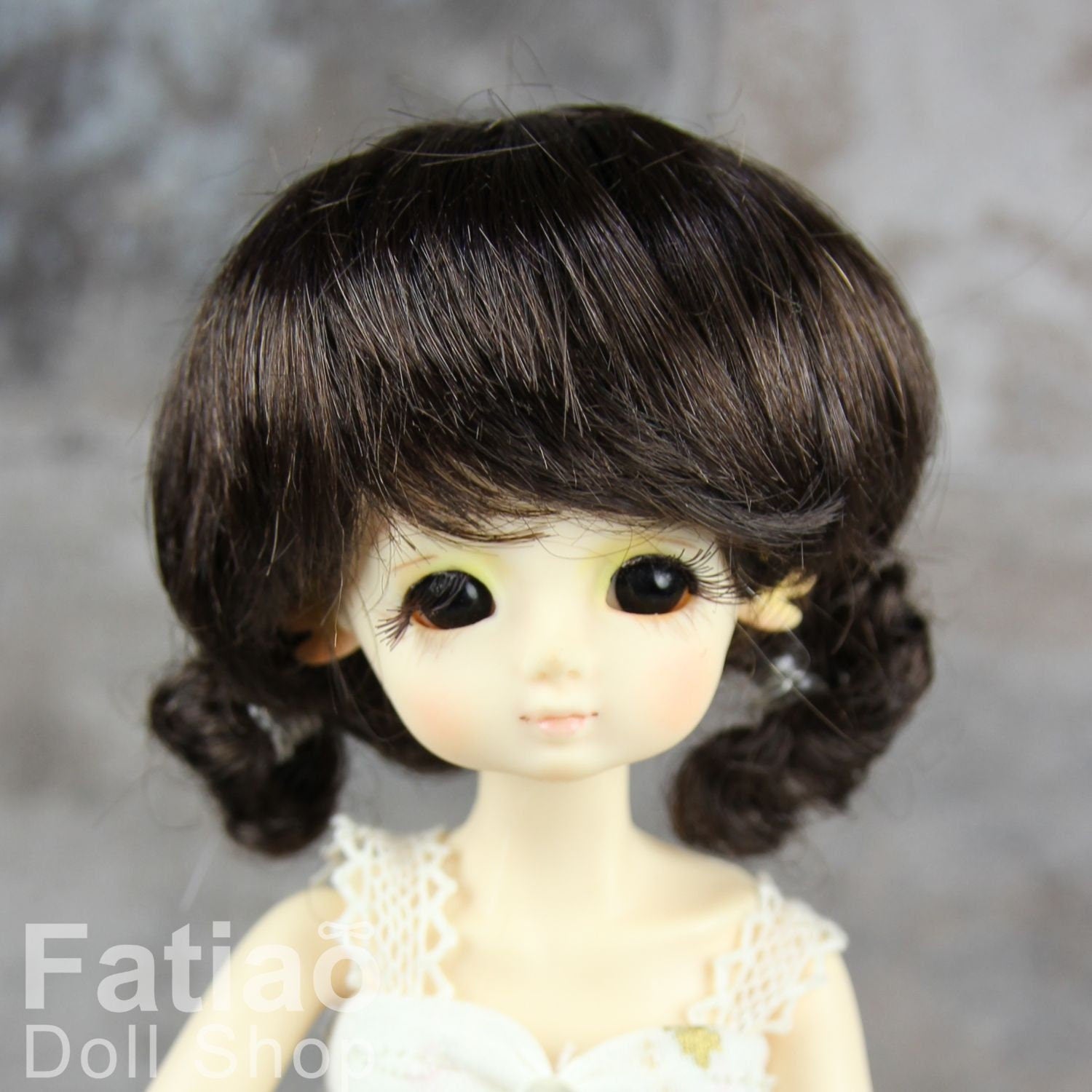 Fatiao - New Dollfie little pullip DAL Nendoroid BJD Dolls Wig - size 4-5" - Deep Brown