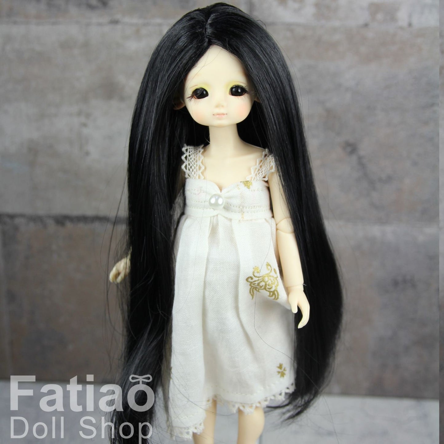 Fatiao - New Dollfie little pullip DAL Nendoroid BJD Dolls Wig - size 4-5" - Black