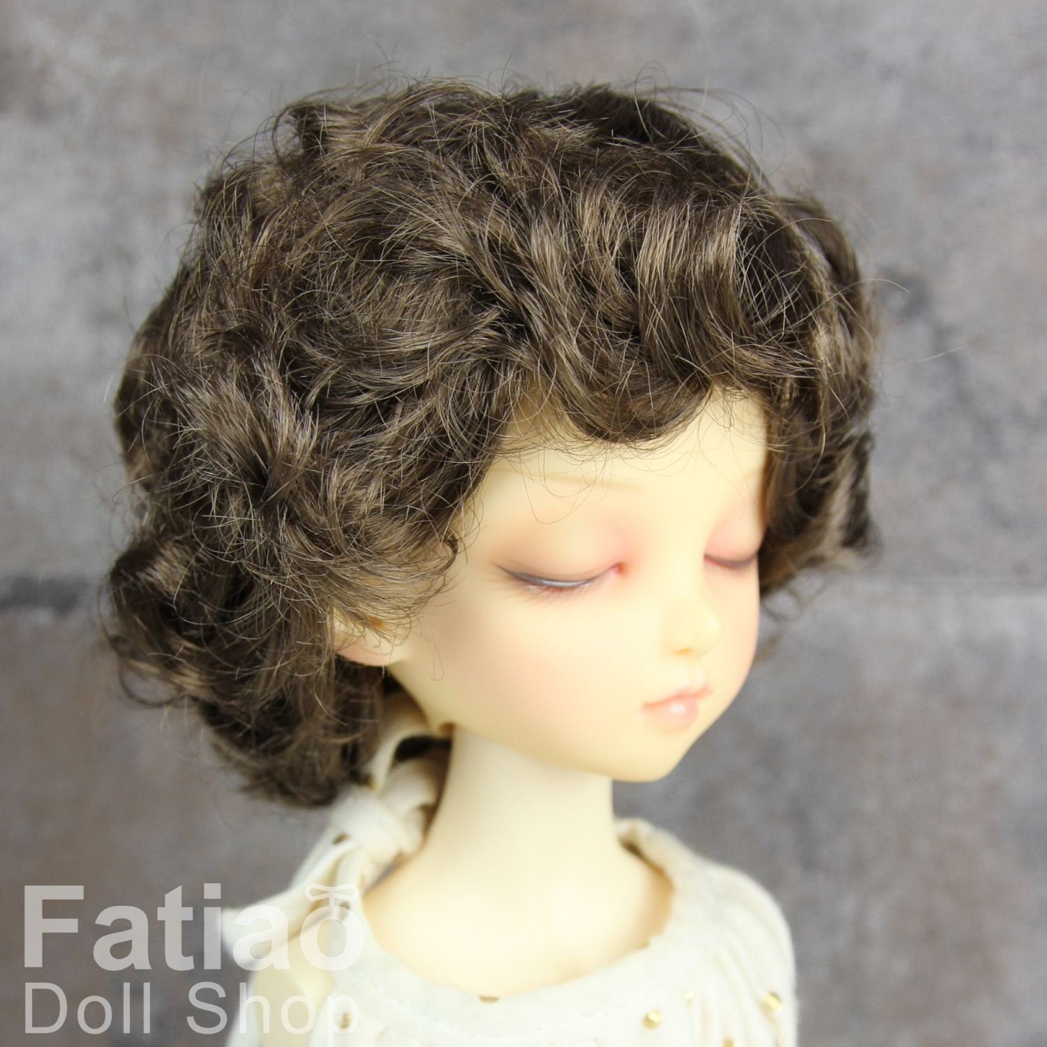 Fatiao - New Dollfie MSD Kaye Wiggs 1/4 BJD Size 7-8 inch Dolls Wig - umber