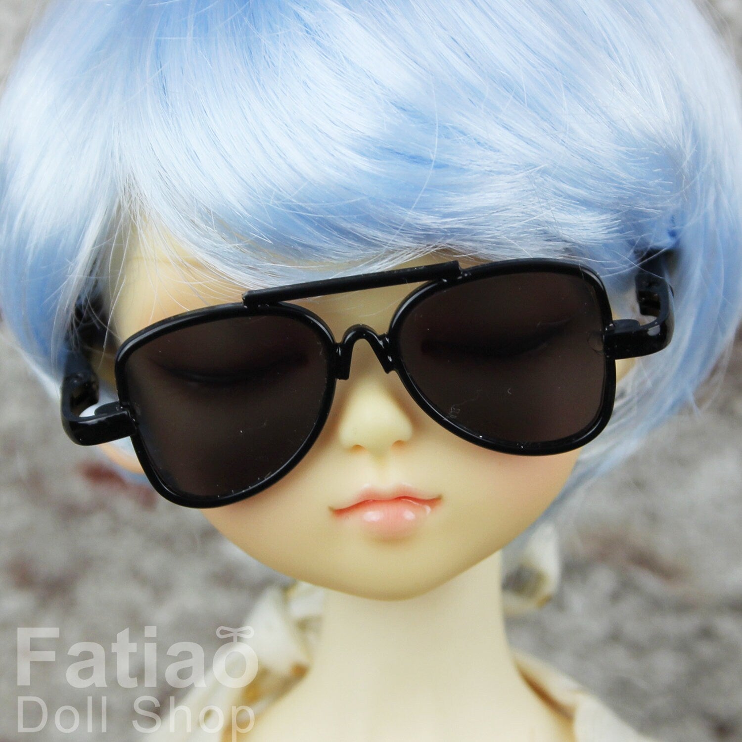 New fashion Dolls Round frame glasses fit 1/4 BJD MSD mini Super Dollfie - Black