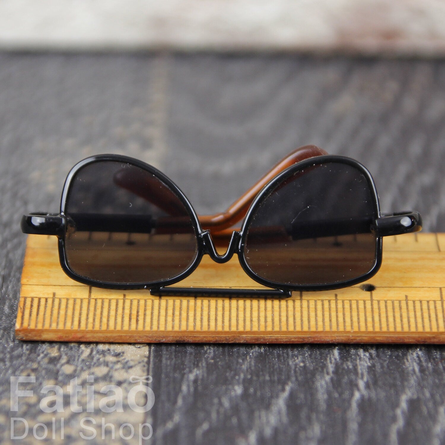 New fashion Dolls Round frame glasses fit 1/4 BJD MSD mini Super Dollfie - Black