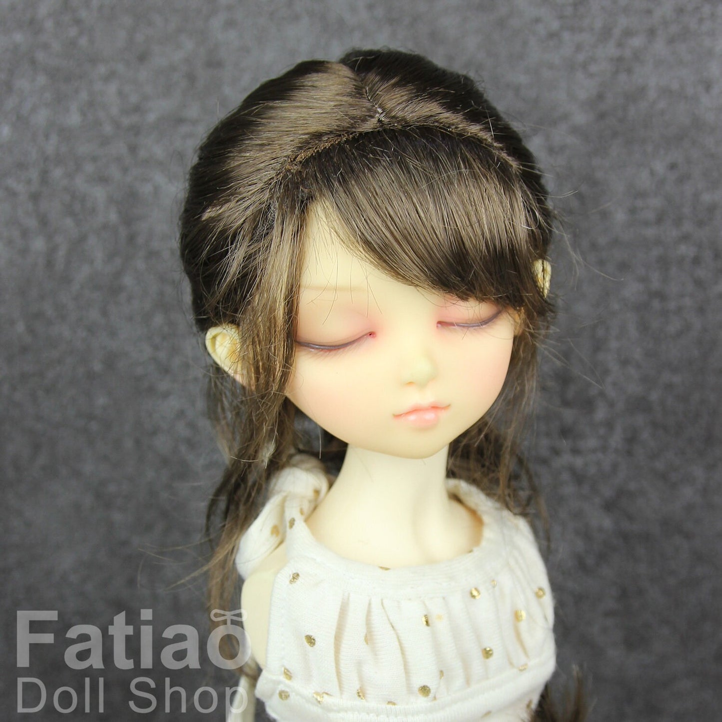 Fatiao - New Dollfie MSD Kaye Wiggs 1/4 BJD Size 7-8 inch -Dark Brown Dolls Wig
