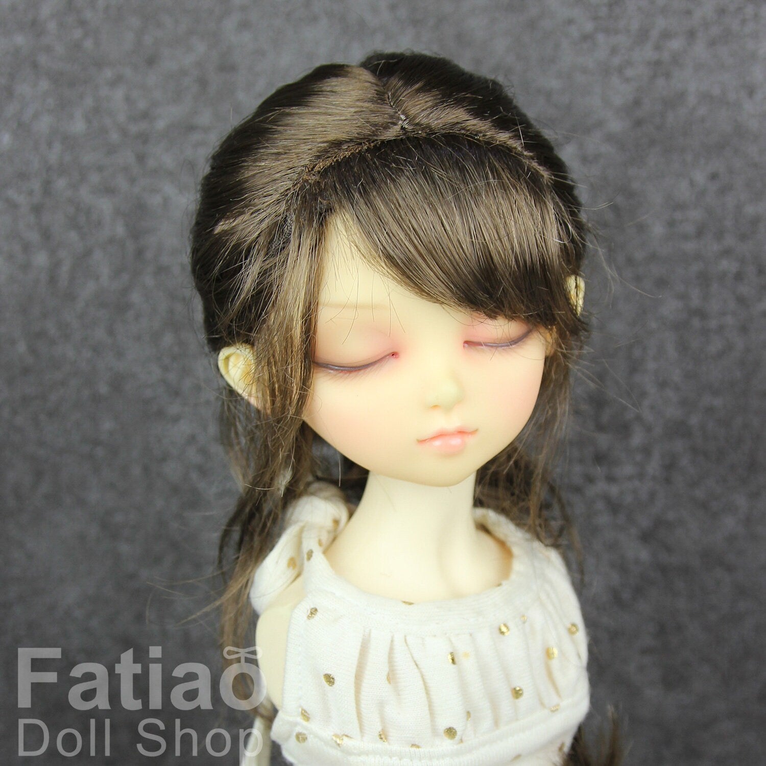 Fatiao - New Dollfie MSD Kaye Wiggs 1/4 BJD Size 7-8 inch -Dark Brown Dolls Wig