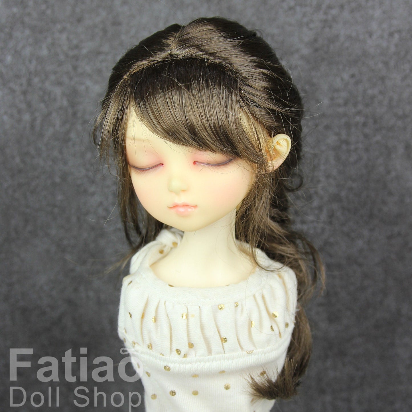 Fatiao - New Dollfie MSD Kaye Wiggs 1/4 BJD Size 7-8 inch -Dark Brown Dolls Wig