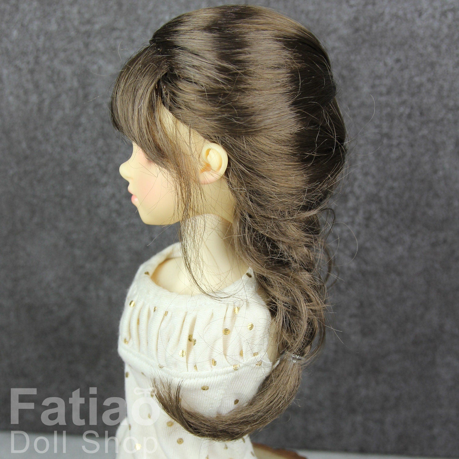 Fatiao - New Dollfie MSD Kaye Wiggs 1/4 BJD Size 7-8 inch -Dark Brown Dolls Wig