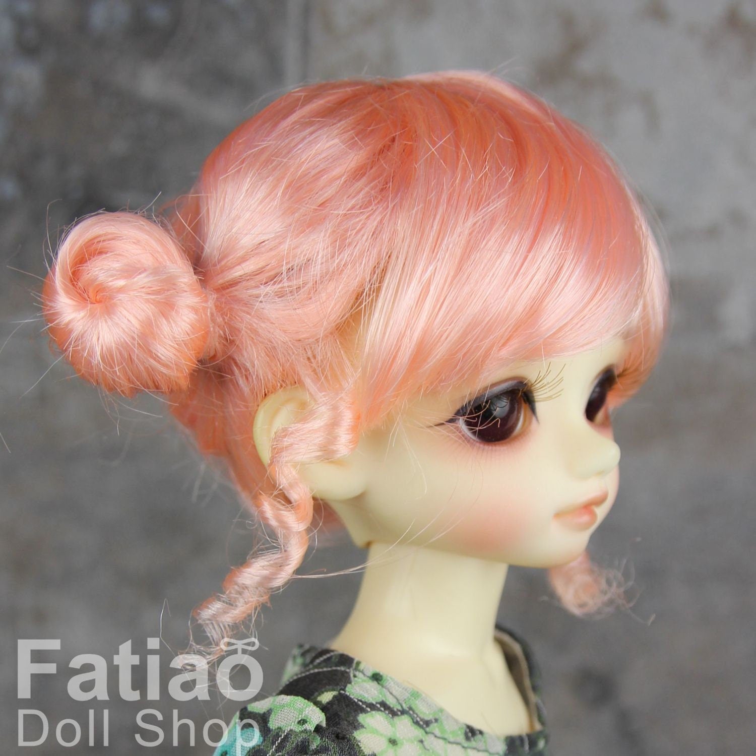 Fatiao - New Dolls Wig Dollfie Yo-SD 1/6 BJD 6-7" size - Pink orange