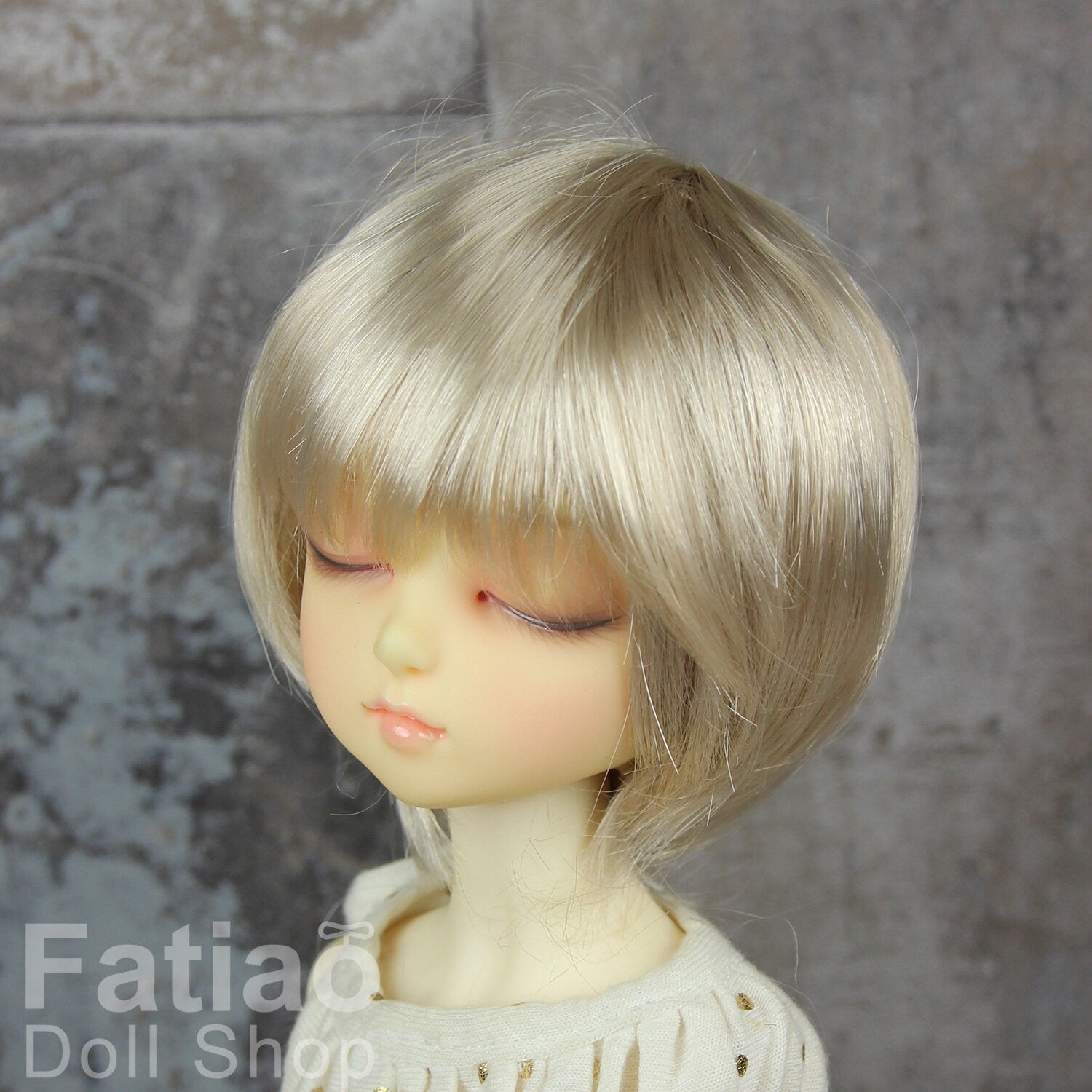 Fatiao - New Dollfie MSD Kaye Wiggs 1/4 BJD Size 7-8 inch - Linen Gold Dolls Wig