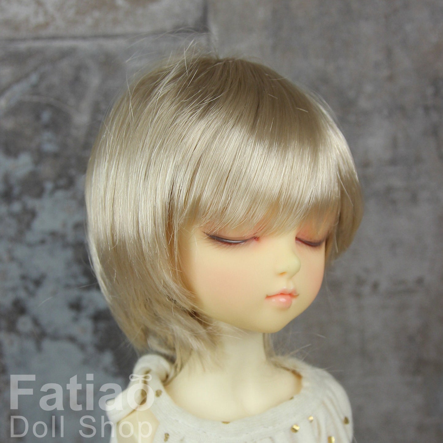 Fatiao - New Dollfie MSD Kaye Wiggs 1/4 BJD Size 7-8 inch - Linen Gold Dolls Wig