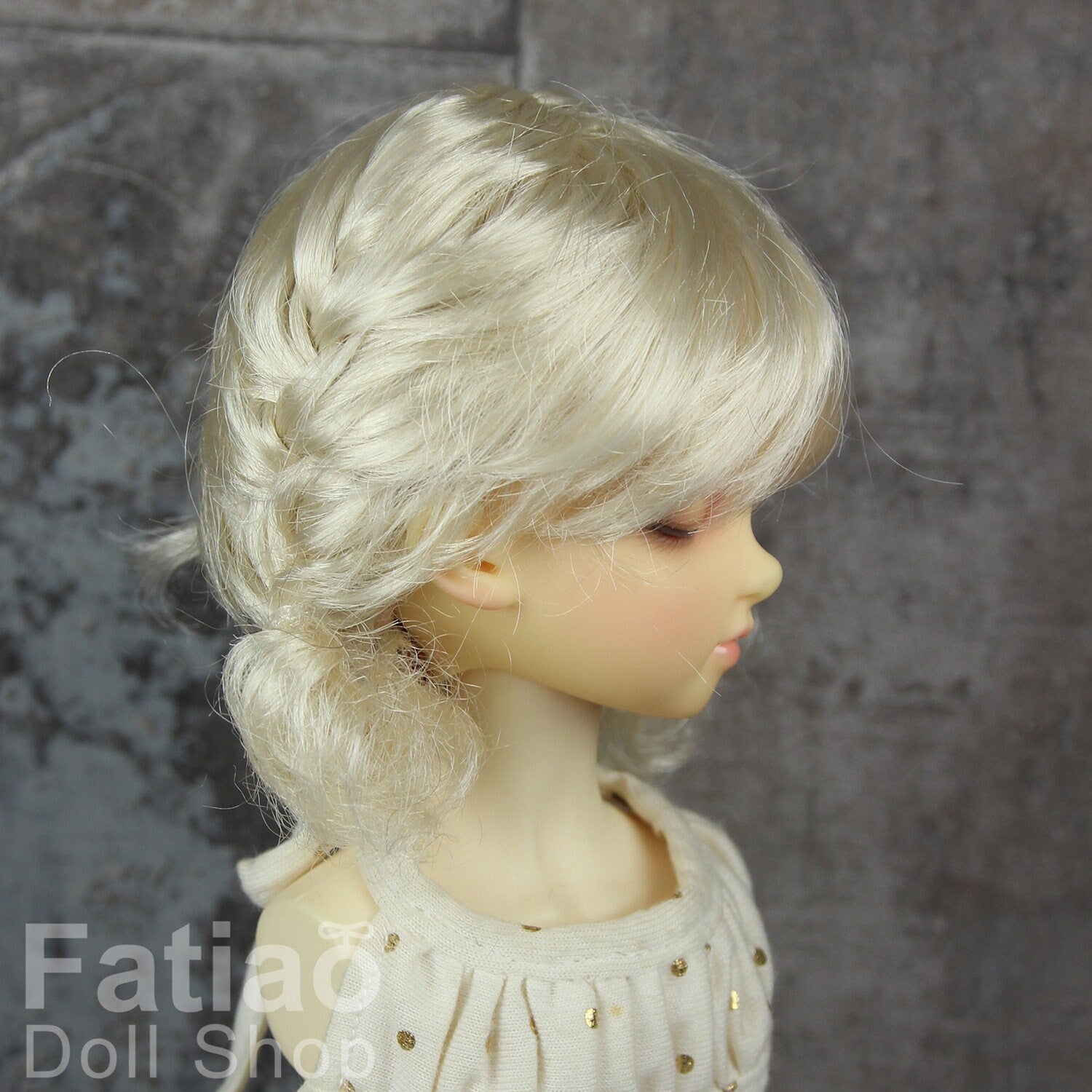 Fatiao - New Dollfie MSD Kaye Wiggs 1/4 BJD Size 7-8 inch Blonde Dolls Wig