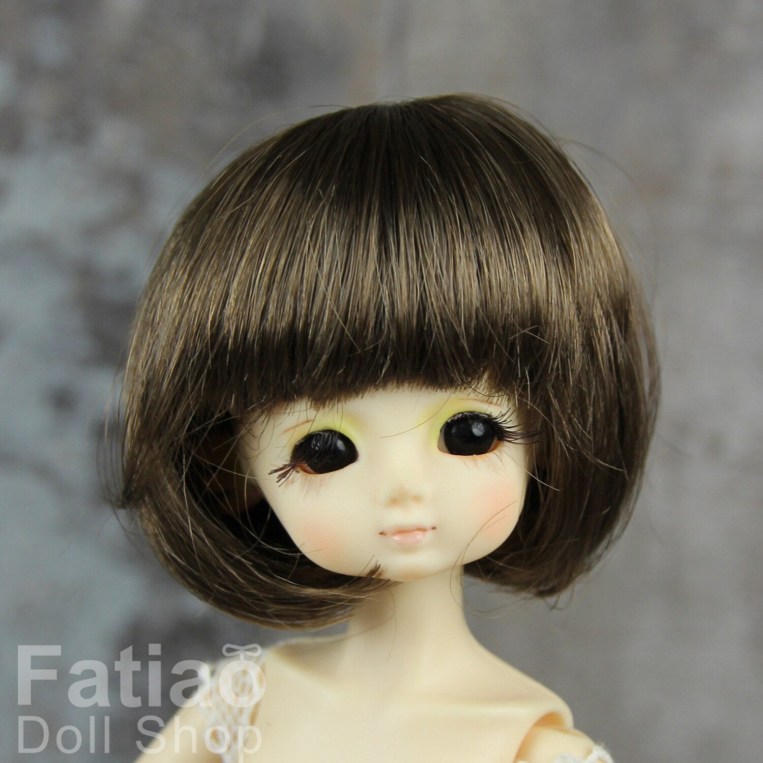 Fatiao - New Dollfie Bisou AI BJD Dolls Wig - size 4-5" - umber