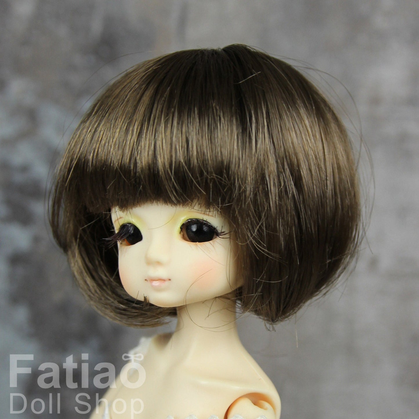 Fatiao - New Dollfie Bisou AI BJD Dolls Wig - size 4-5" - umber