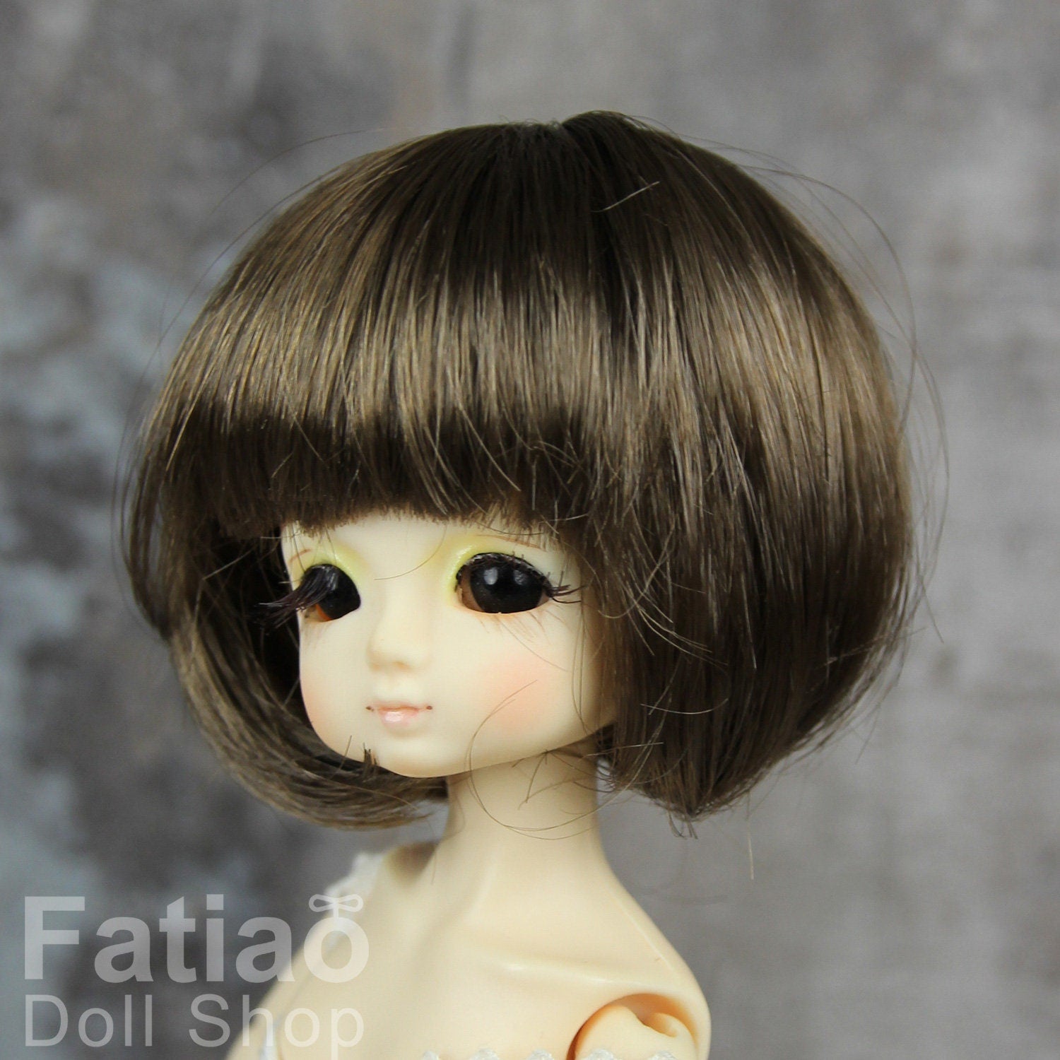 Fatiao - New Dollfie Bisou AI BJD Dolls Wig - size 4-5" - umber