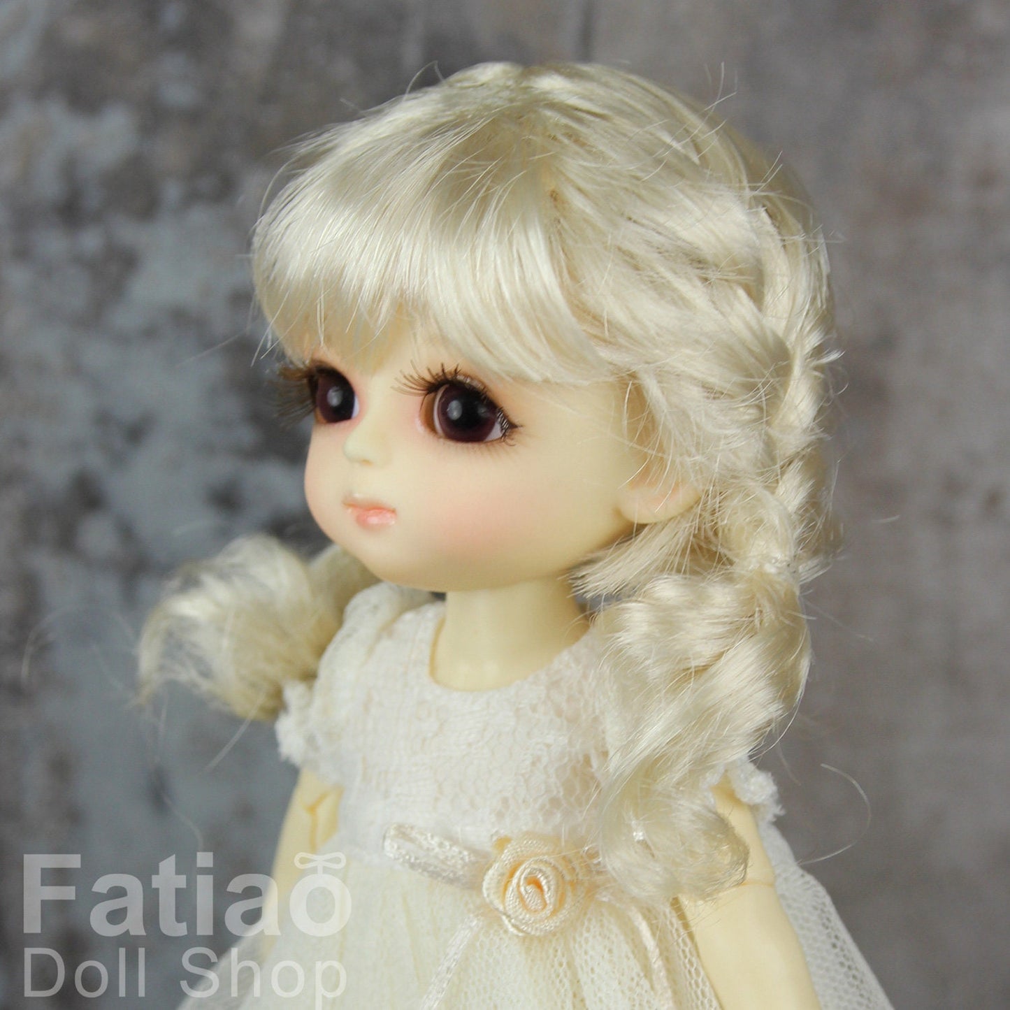 Fatiao - BJD Dollfie Lati Yellow Pukifee 5-6" Angel Doll Wig - Blonde