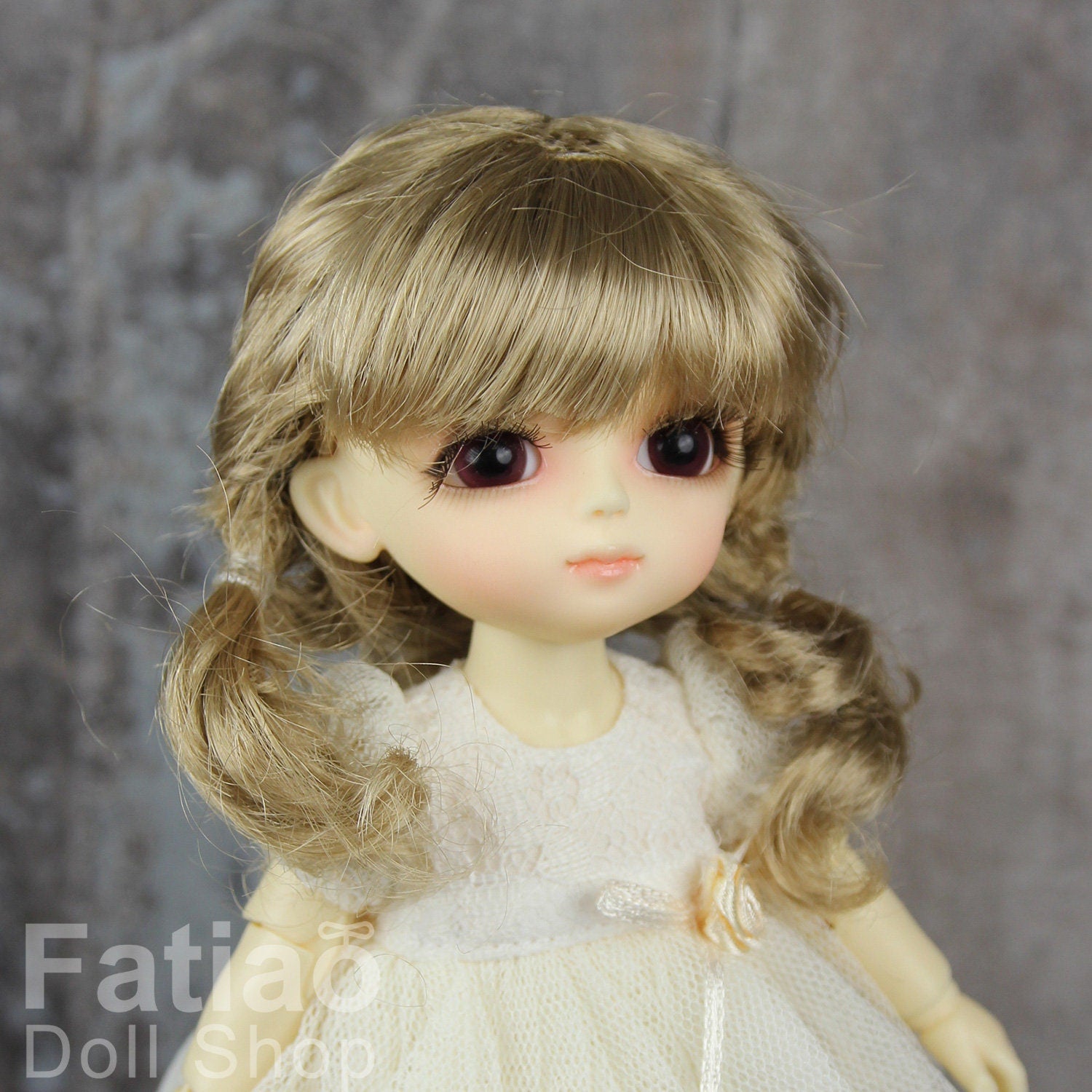Fatiao - BJD Dollfie Lati Yellow Pukifee 5-6" Doll Wig - Baby Brown
