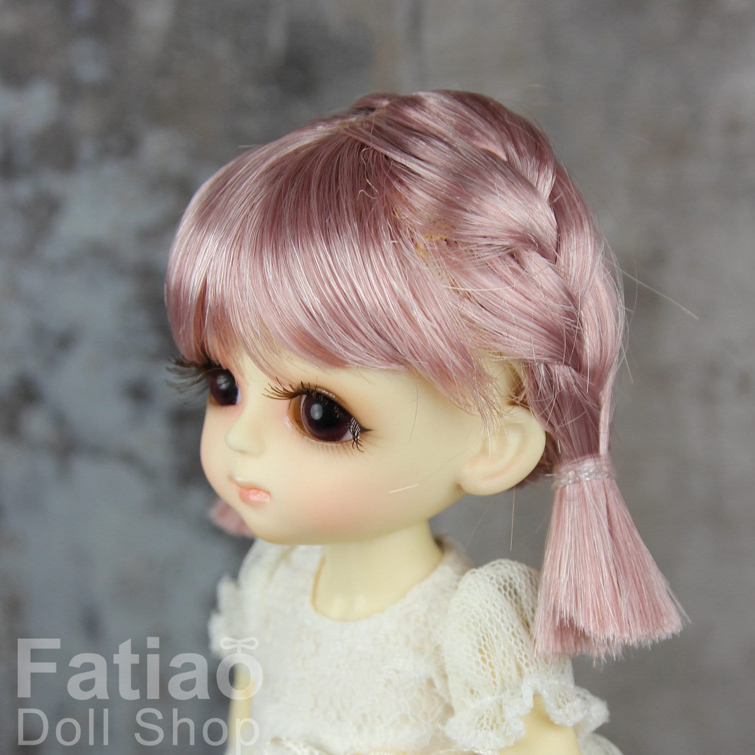 Fatiao - Dollfie Lati Yellow Pukifee 5-6" Doll Wig - Old Rose