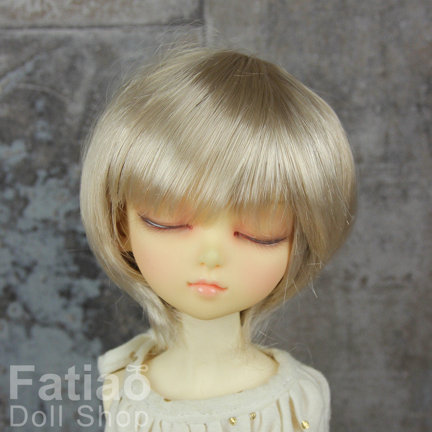 Fatiao - New Dollfie MSD Kaye Wiggs 1/4 BJD Size 7-8 inch - Linen Gold Dolls Wig