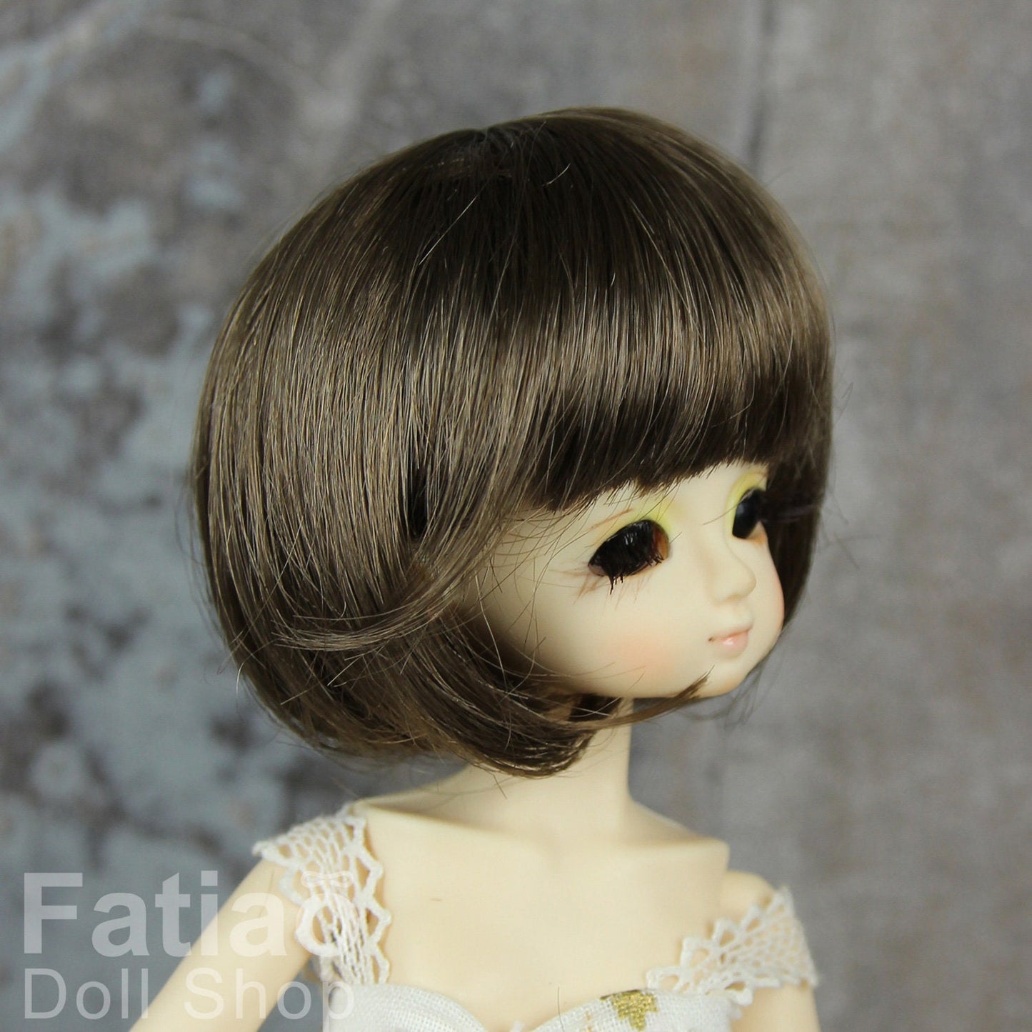 Fatiao - New Dollfie Bisou AI BJD Dolls Wig - size 4-5" - umber