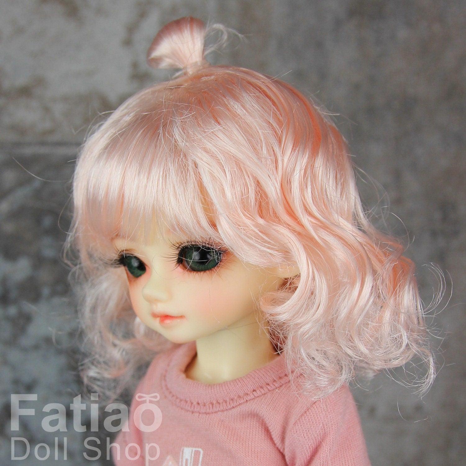 Fatiao - New Dolls Wig Dollfie Yo-SD 1/6 BJD 6-7" size - Light Pink